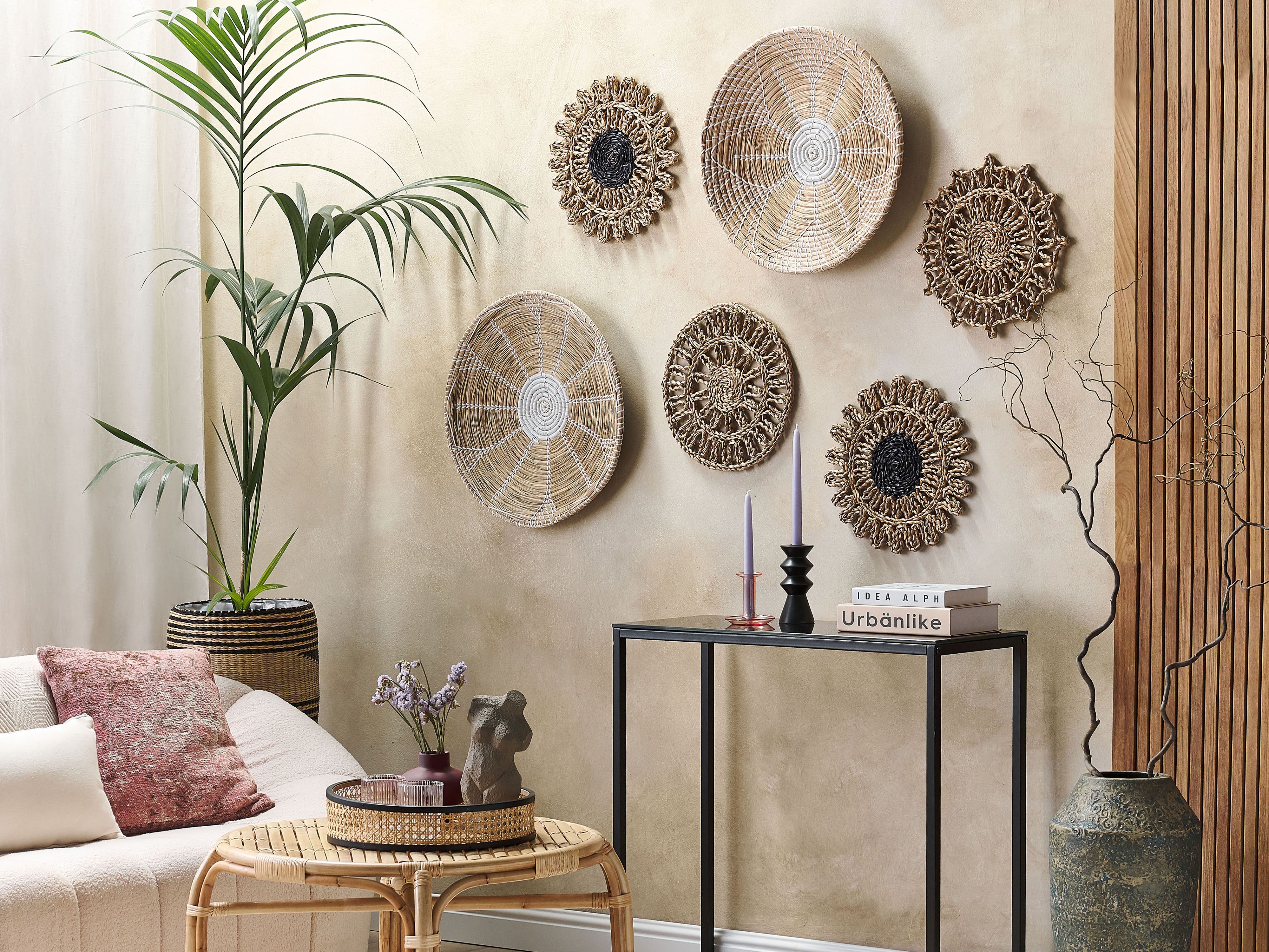 Set of Hanging Decorations PINTANO Seagrass 50/35/36 cm Natural