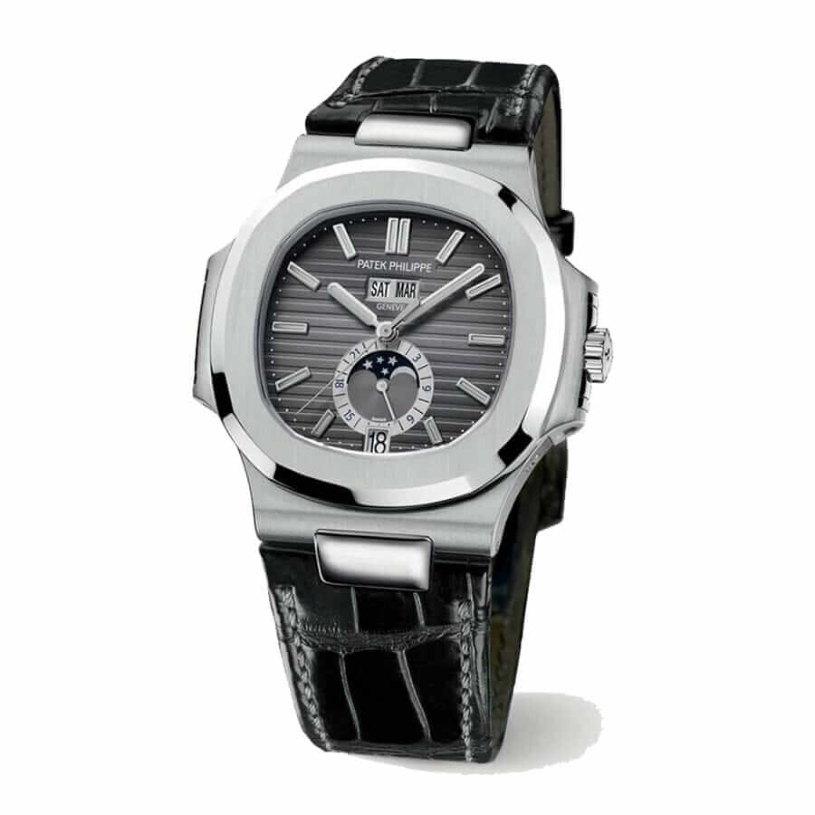 Patek Grey Leather Replica - Elite Watch Atelier