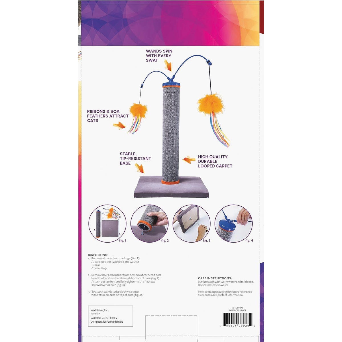 SmartyKat Scratch 'N Spin Cat Toy
