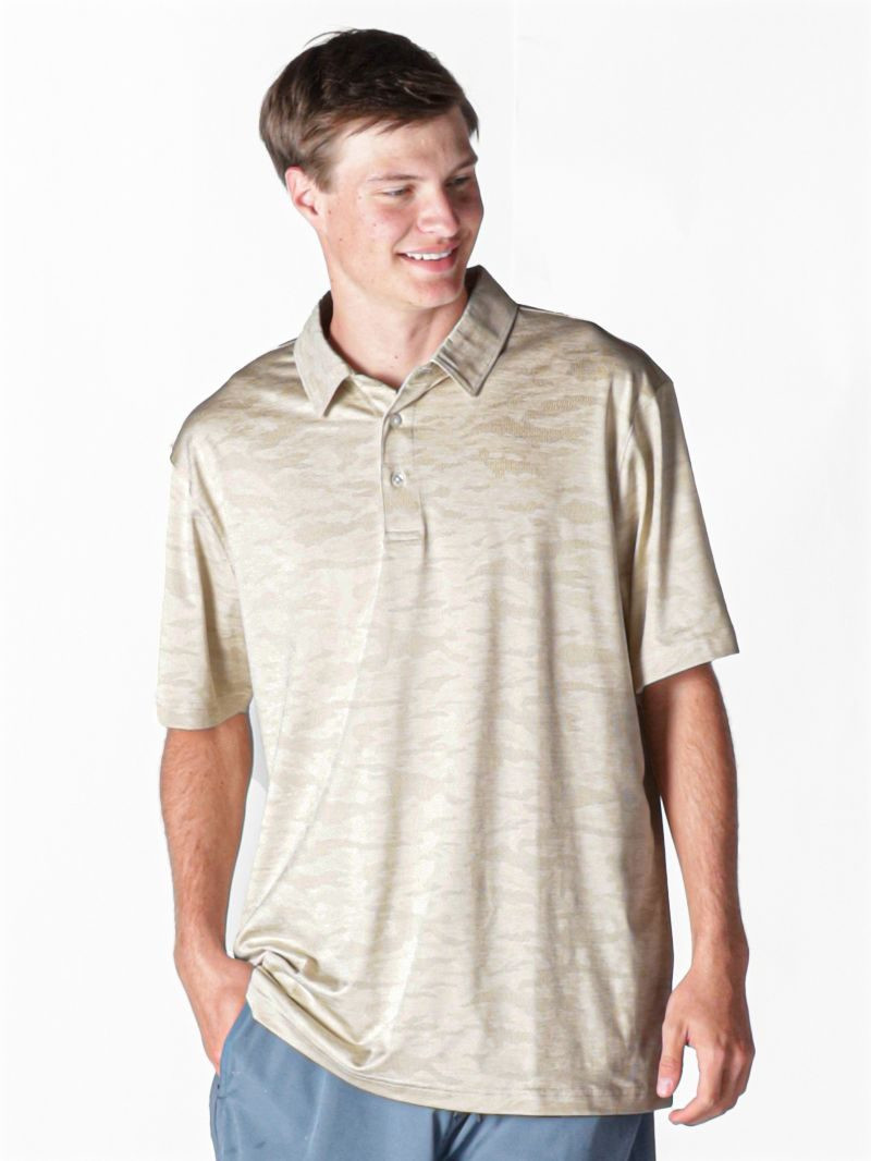 0126-MN-POLO-JCQ-BEIGE - Simply Southern Outlet