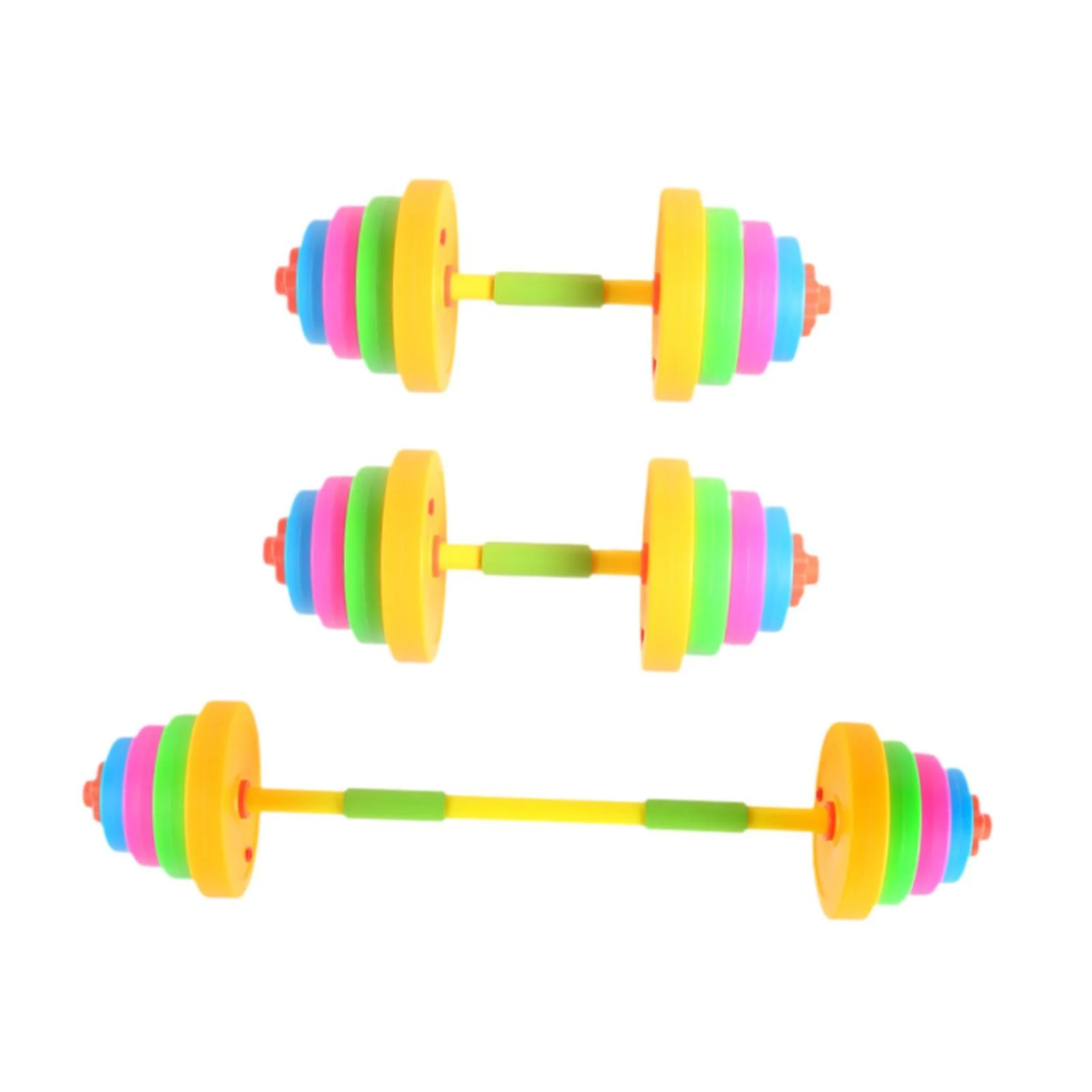 Almencla Kids Toys Dumbbells Children Barbell Bodybuilding Adjustable Weight Gym Toys Light Colors