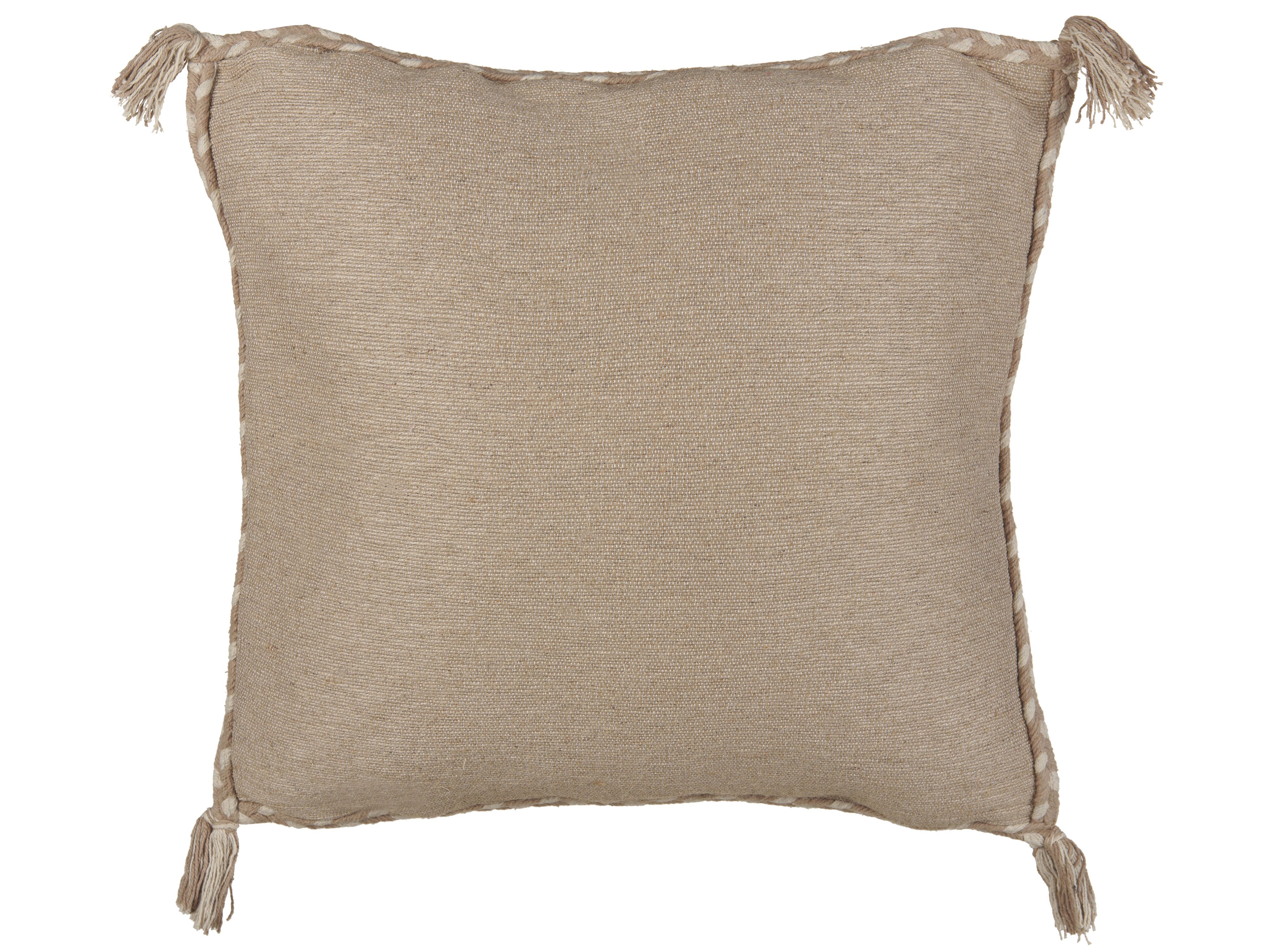 Throw Cushion ERIGERON Jute 45 x 45 cm Beige Solid