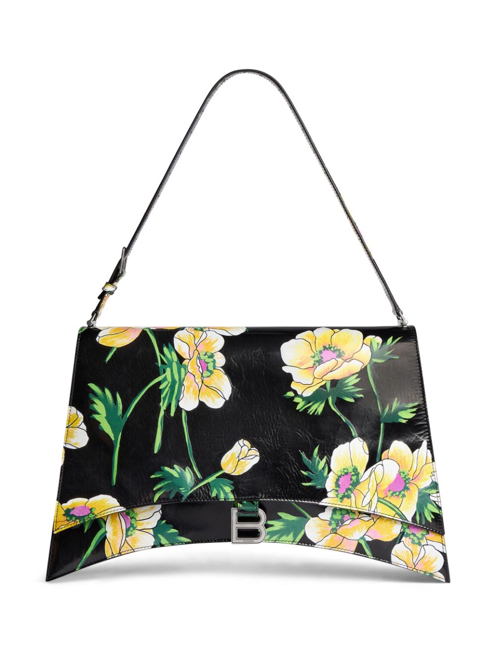 Balenciaga Bag Dupe large Crush Sling floral-print shoulder bag - Cola - Replicaclubs