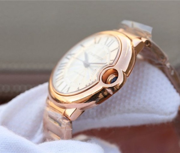 Replica Cartier Ballon Bleu 36mm RG White Textured Dial RG Bracelet - Top club