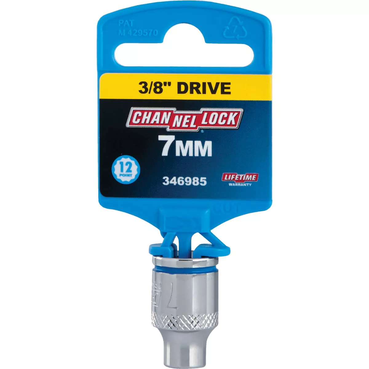 Channellock 3/8 In. Drive 7 mm 12-Point Shallow Metric Socket