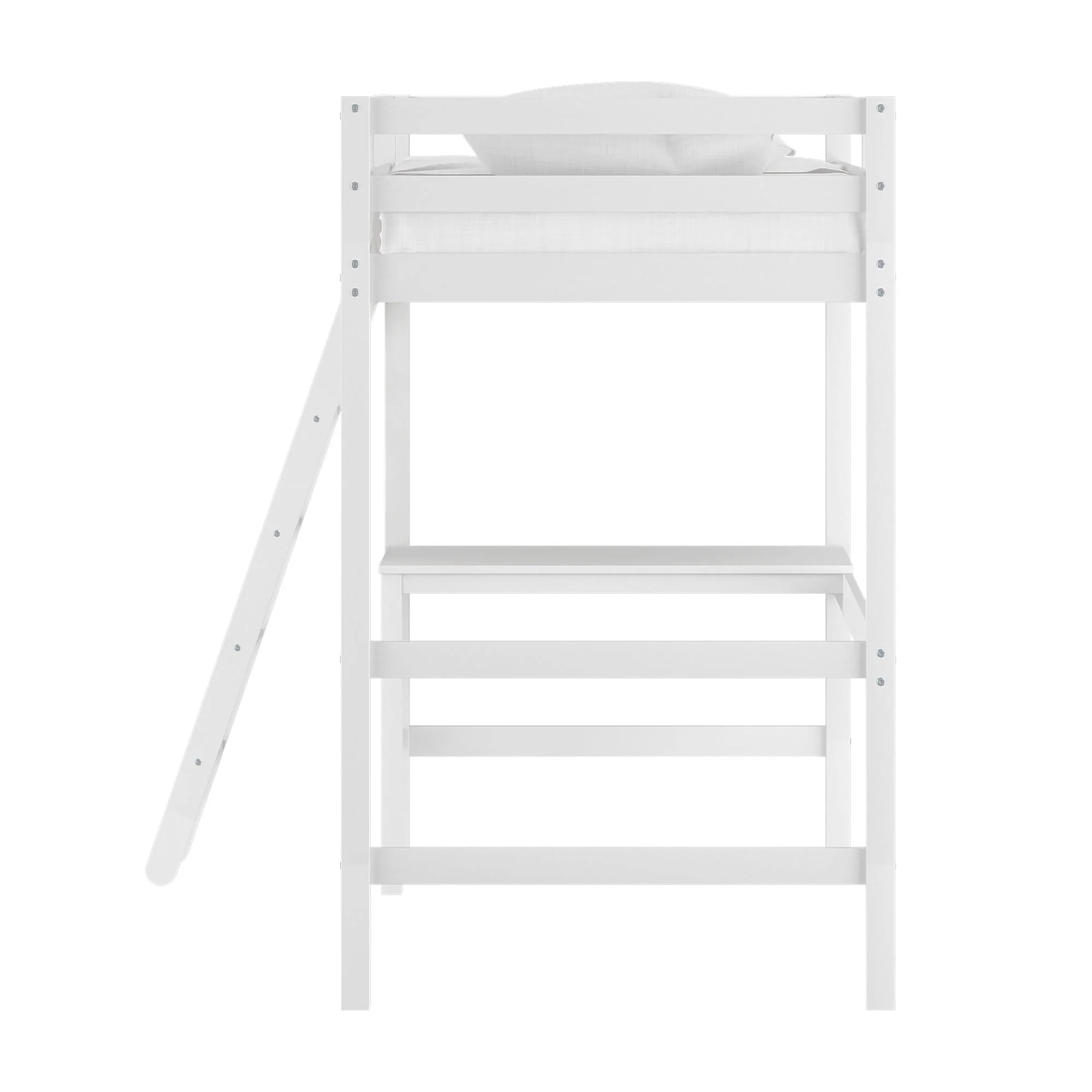 Hillsdale Campbell Wood Twin Loft Bunk Bed with Desk, White - Image 10