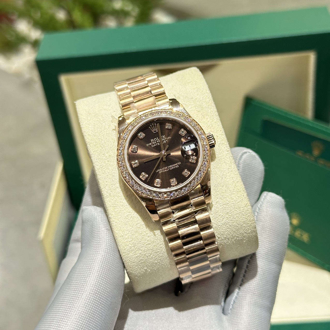 Rolex DateJust Super Fake Watch Chocolate Dial Oyster Strap BP Factory 31mm - Elite Watch Atelier