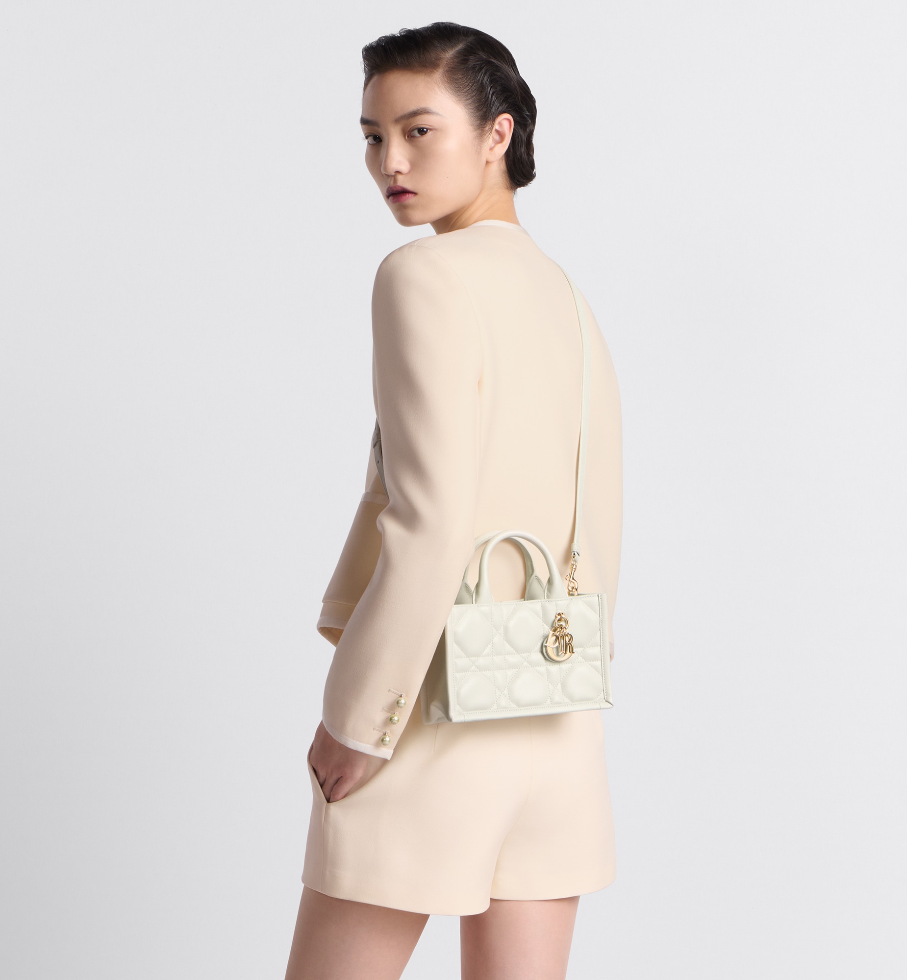 Dior Mini Dior Book Tote White For Women 8.5 Inches/ 21.5 Cm S5573OWHP_M030