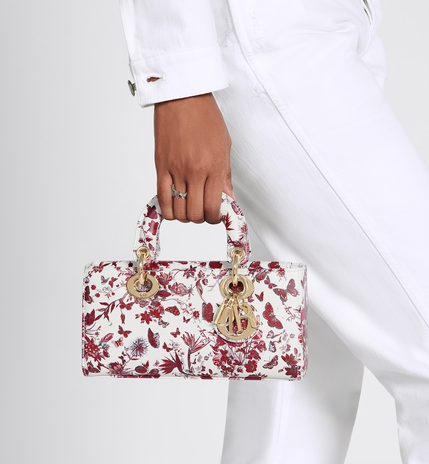 Christian Dior Medium Lady D-Joy Bag White For Women 8.5in/22cm M0613OIFP_M933