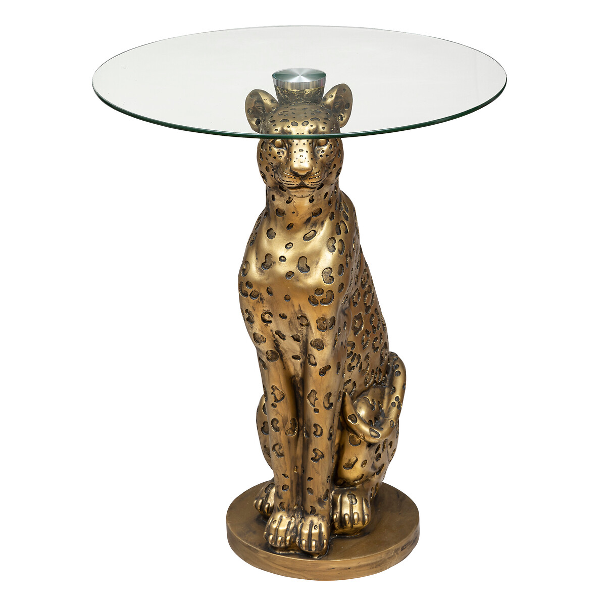Coffee table "Leopard" Gold, D.40 cm
