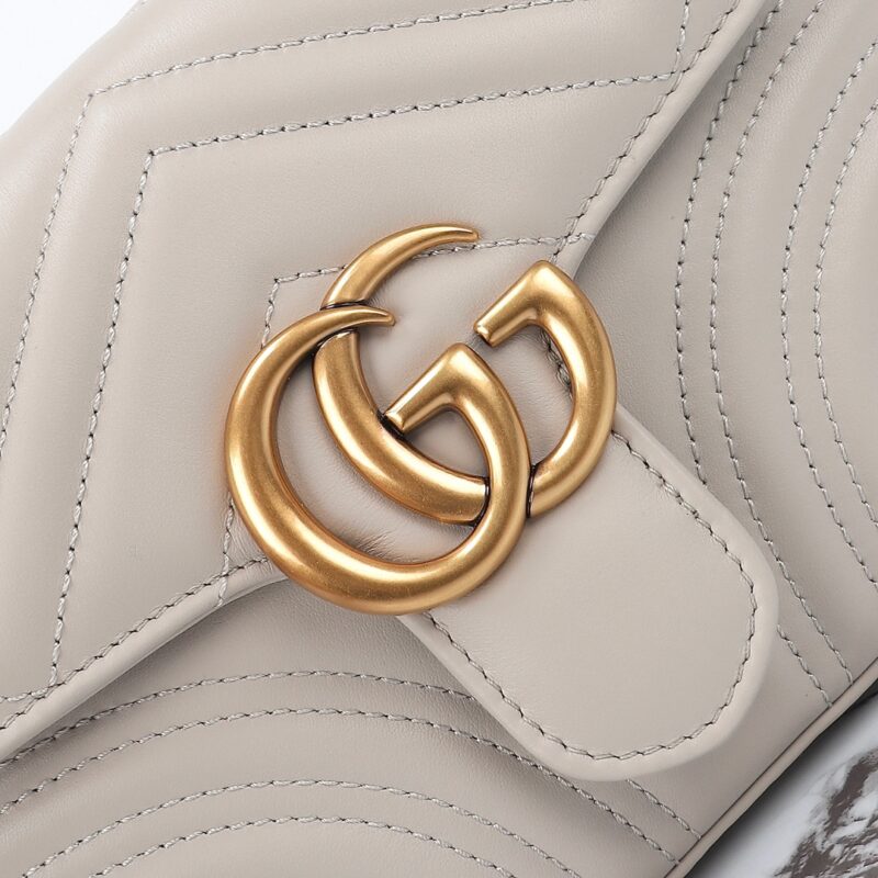 Replica Gucci GG Marmont Top Handle Beige1:1High-quality replica