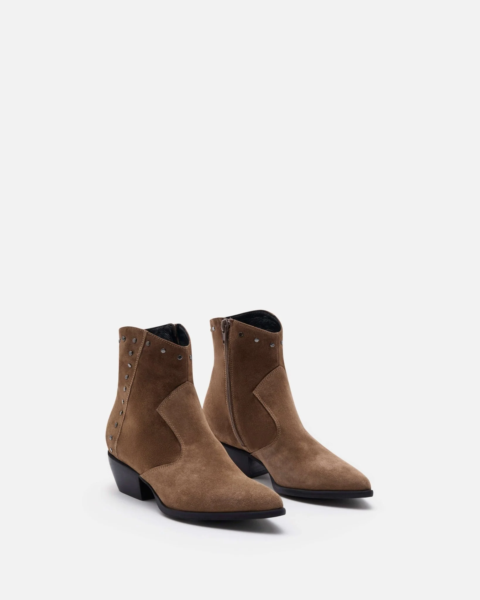 BOTTINES MONTEREY/VEL TAUPE - Bottines à bouts pointus