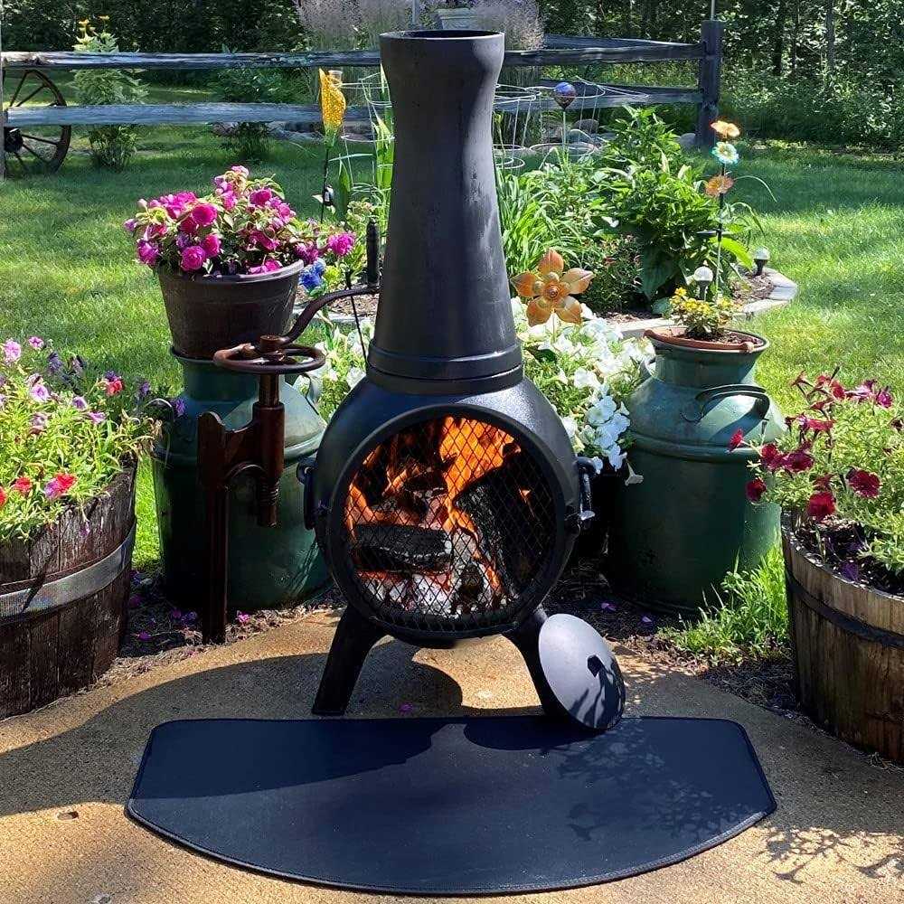 The Blue Rooster Prairie Fire Cast Aluminum Outdoor Chiminea Fireplace - Prairie Fire - Image 4 The Blue Rooster Prairie Fire Cast Aluminum Outdoor Chiminea Fireplace - Prairie Fire - Image 4