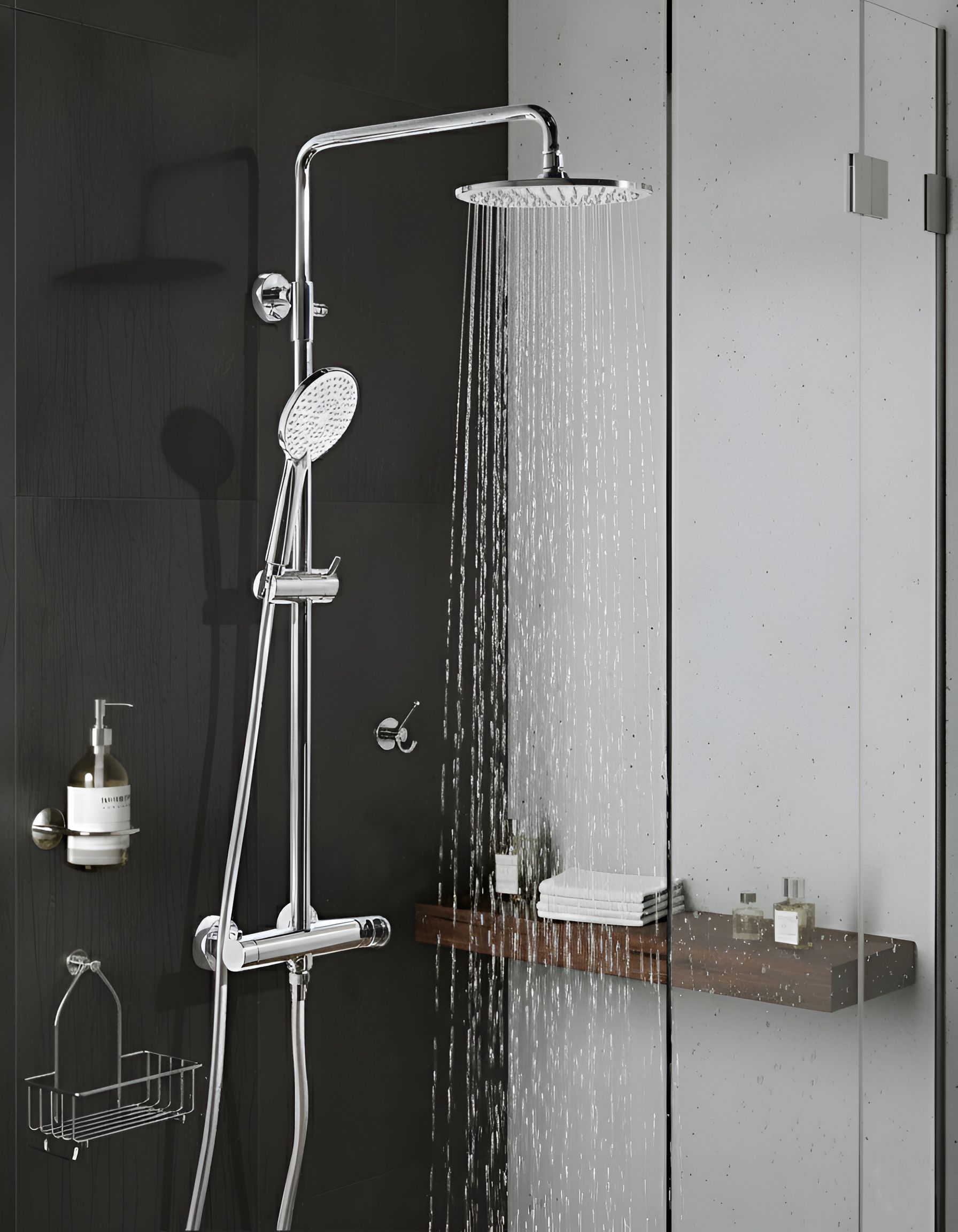 Mixer Shower Set with Rainshower CATAMARCA Silver