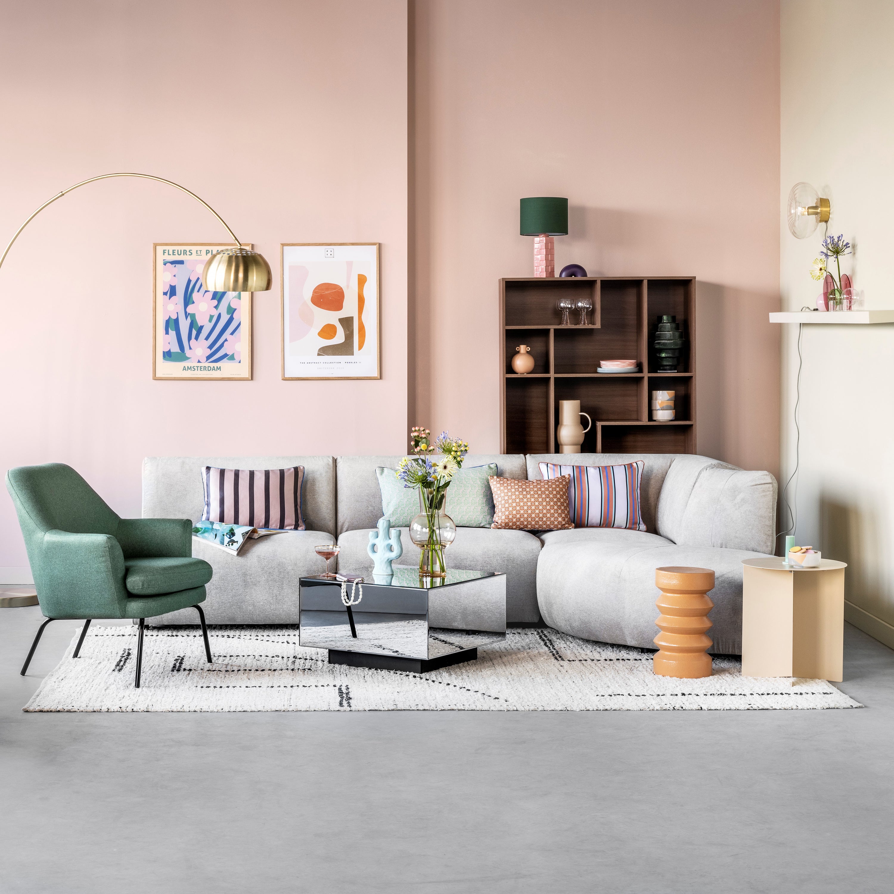 Blokker Move Bank Element - Middenstuk - Greige