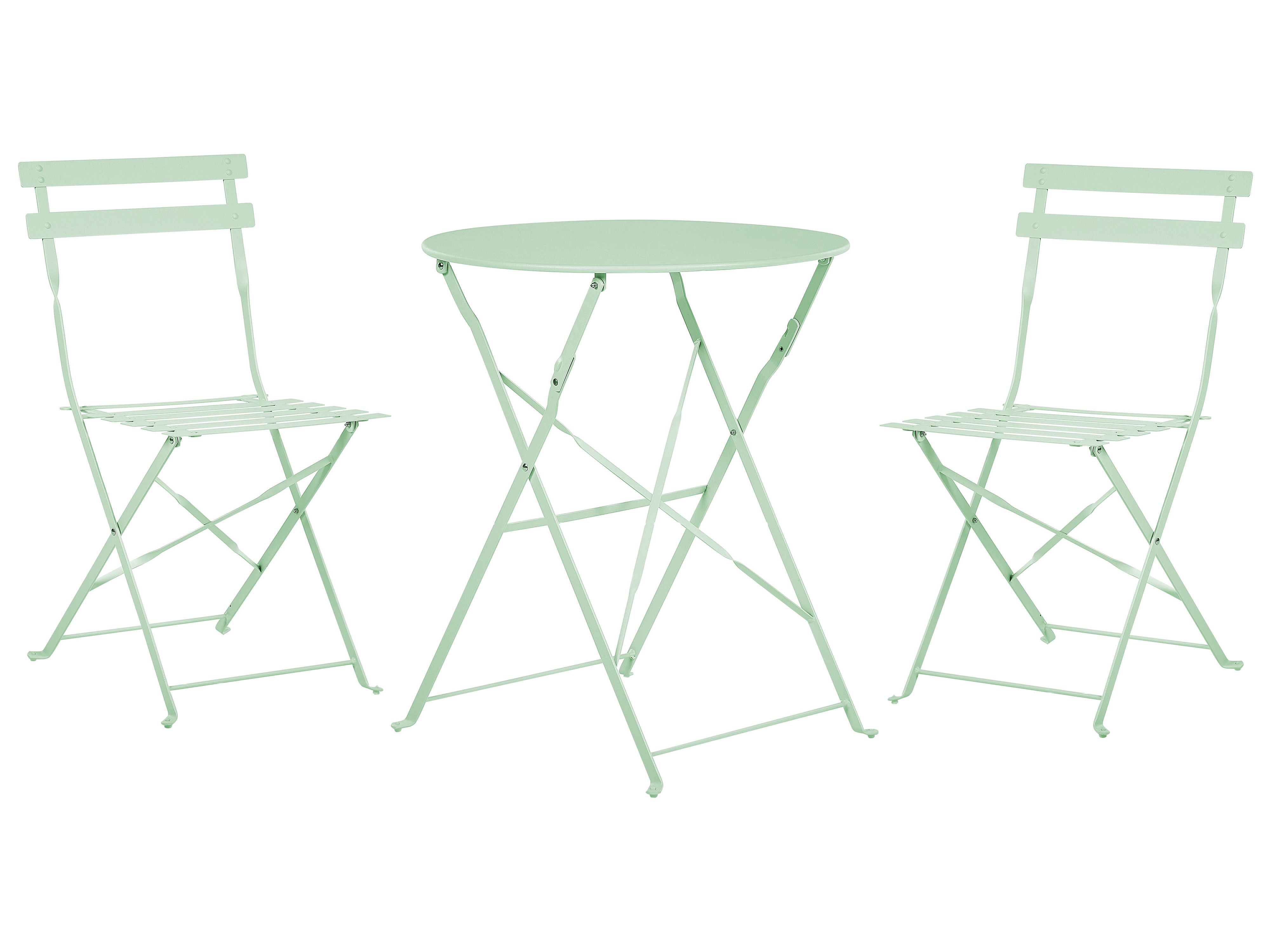Bistro Set Folding FIORI Metal Mint Green