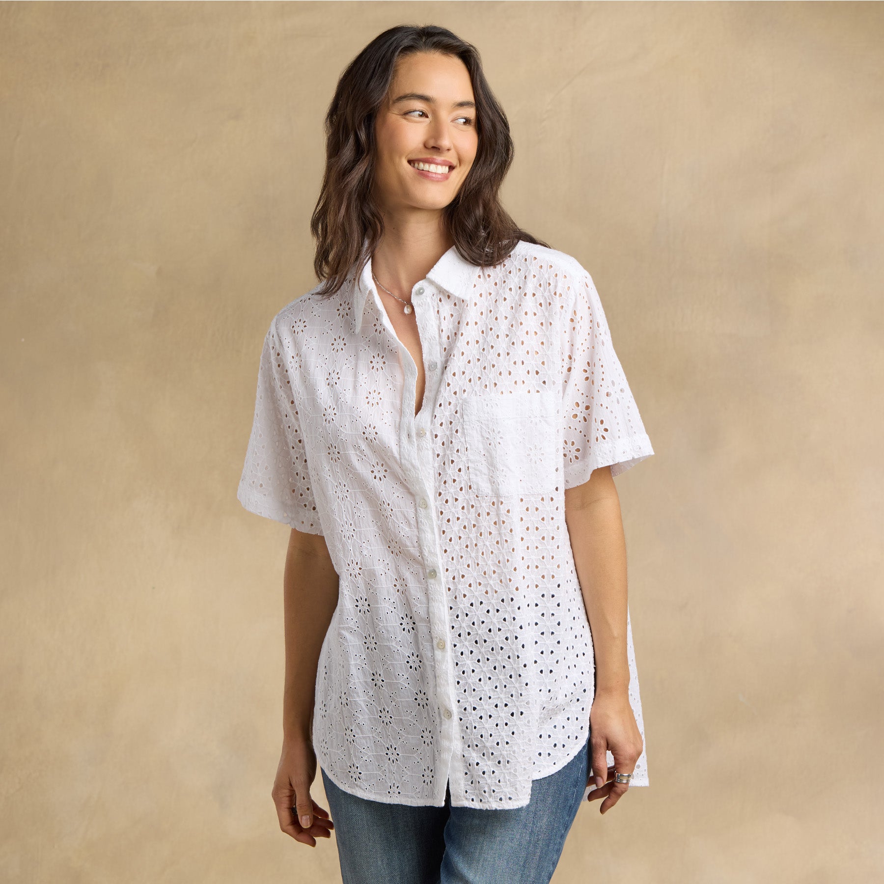 Tabitha Eyelet Shirt, Petite - Sundance Clothing
