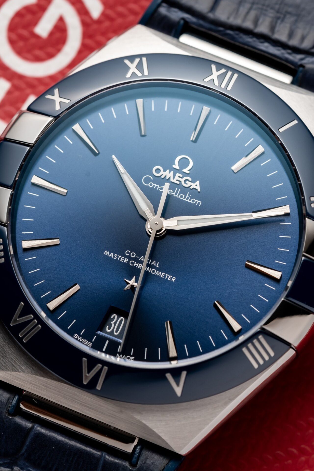 Omega Constellation Replica 11 Watch Blue Dial Leather Strap 41mm - Top club