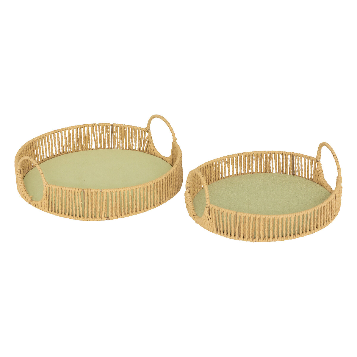 2 trays "Ali" Beige, D.35x11 cm