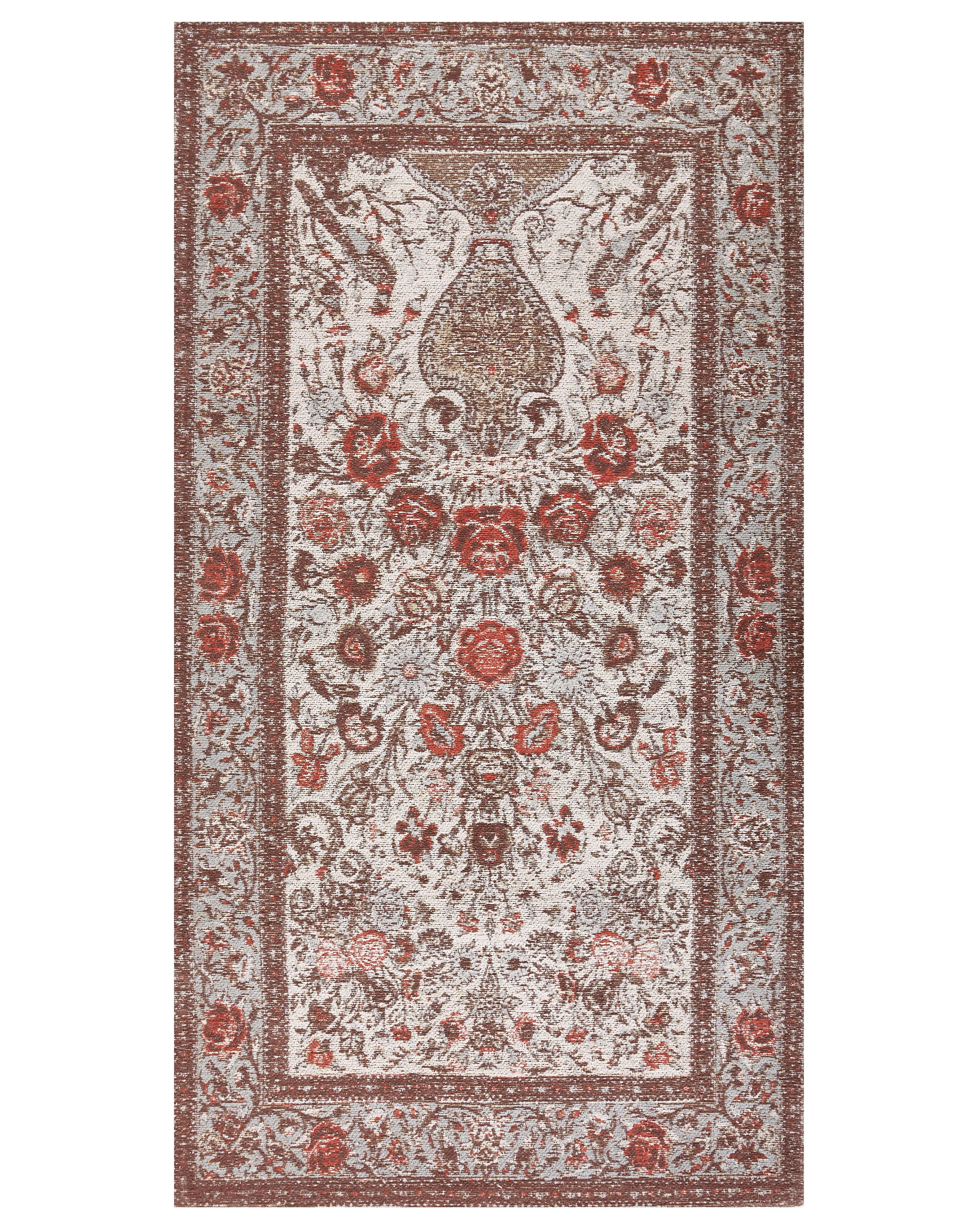 Rug BINNISZ Red 80 x 150 cm Cotton