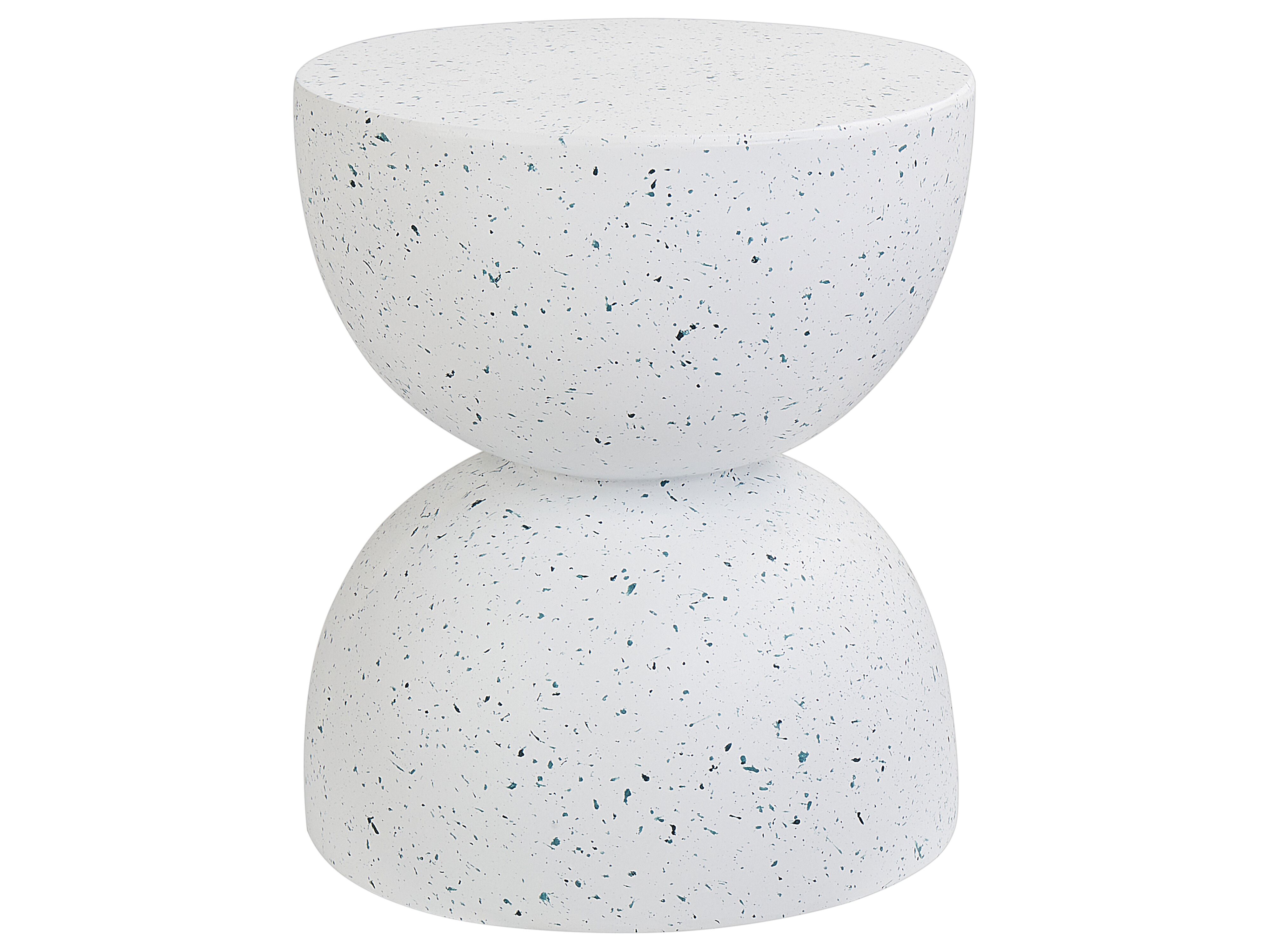 Side Table CAORIA 40 cm 40 cm Terrazzo Effect White Terrazzo