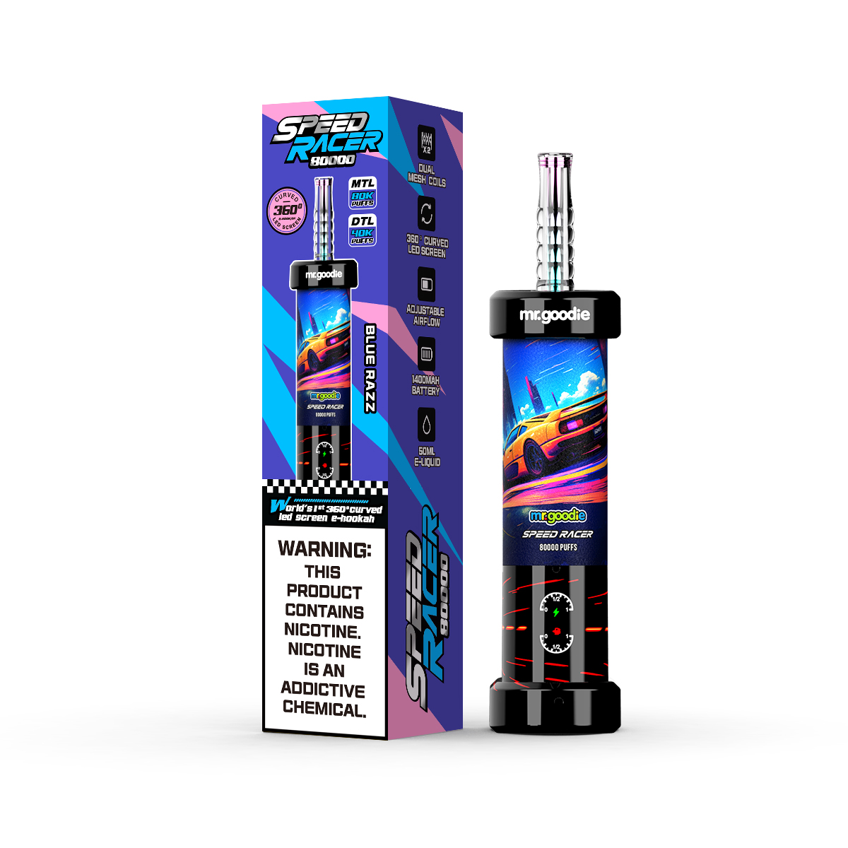 Mr.Goodie Speed Race  80000 Puffs E-Hookah