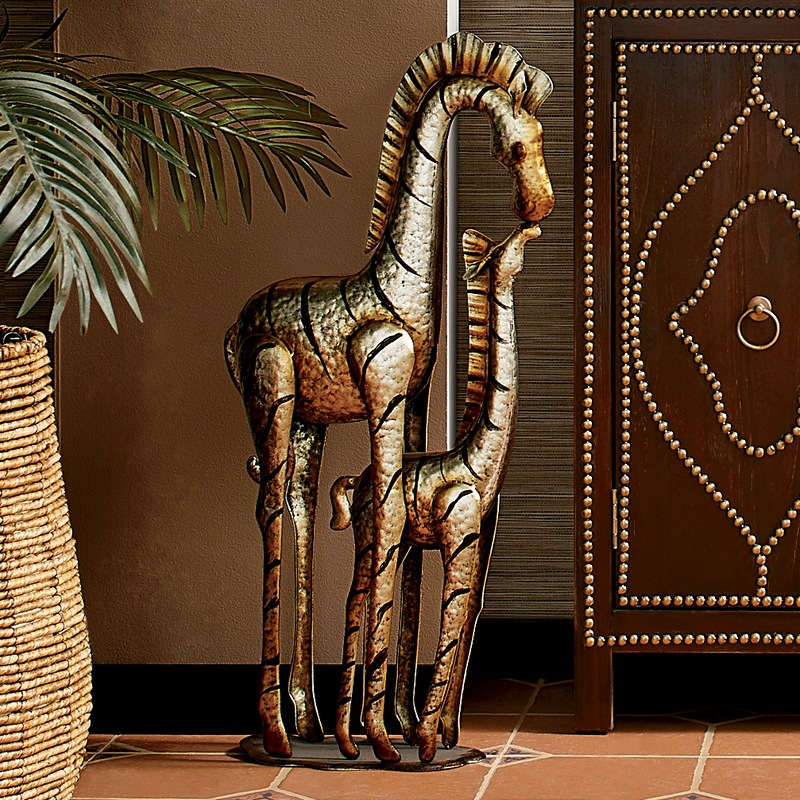 Metal Mom and Baby Zebra - MIDNIGHT VELVET CATALOG