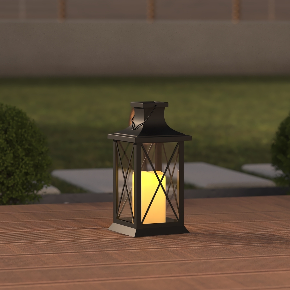Solar lantern Black, H.28 cm