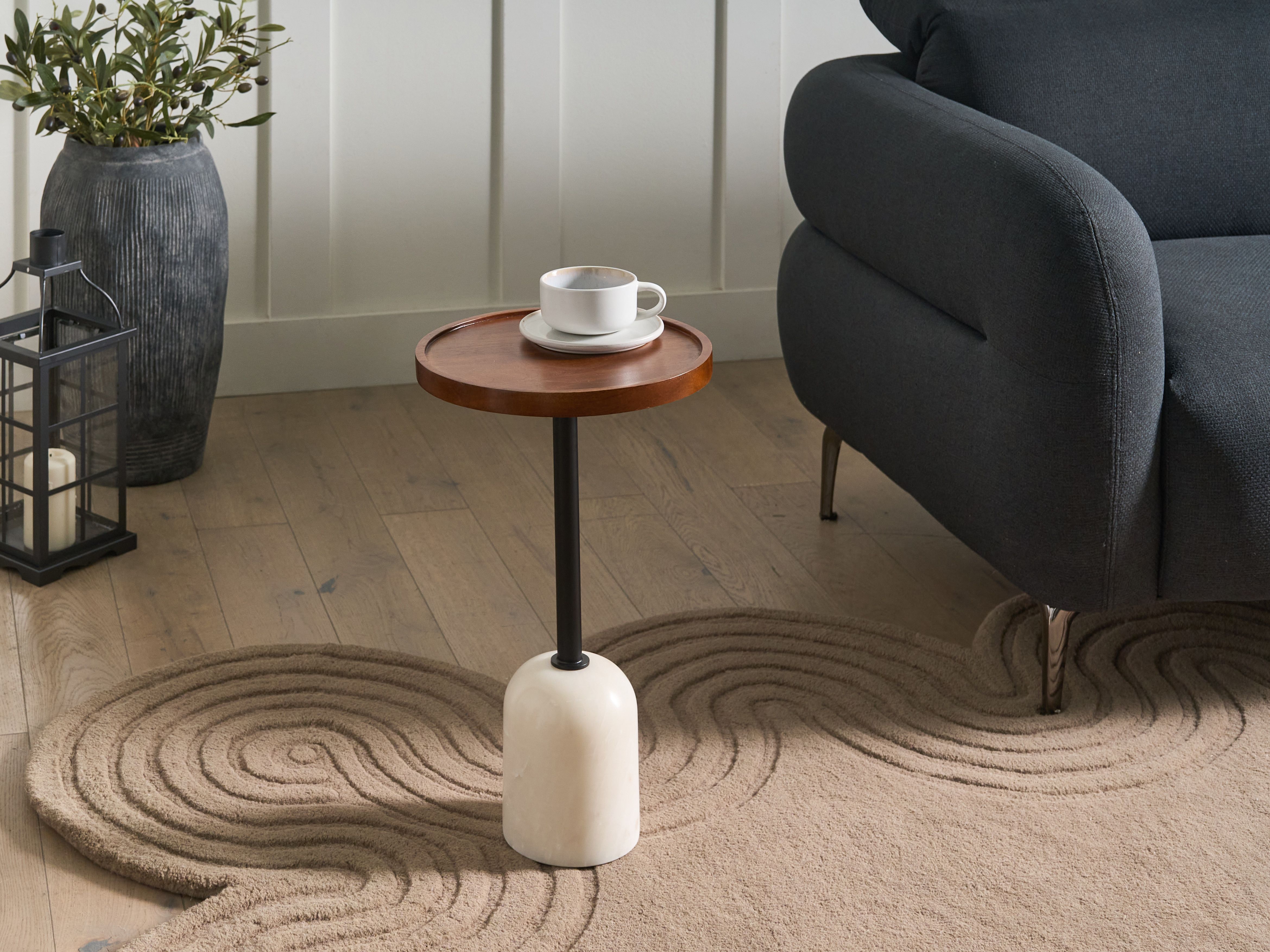 Side Table RAINY Metal White