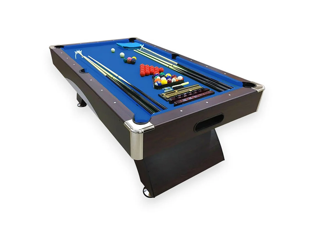 Table de billard 8 pieds moderne bleu avec accessoires complete  – Thunder