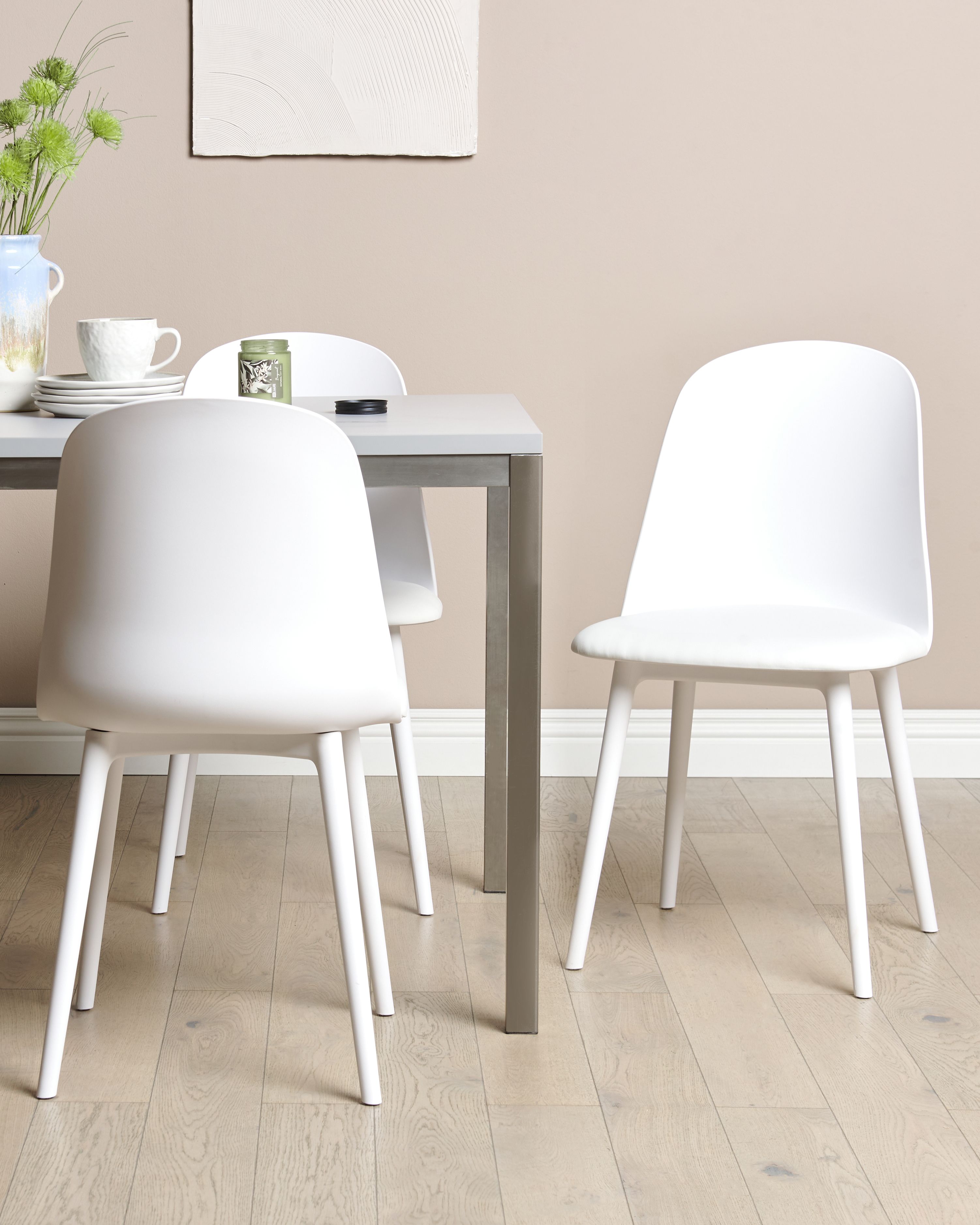 Set of 2 Dining Chairs FOMBY White
