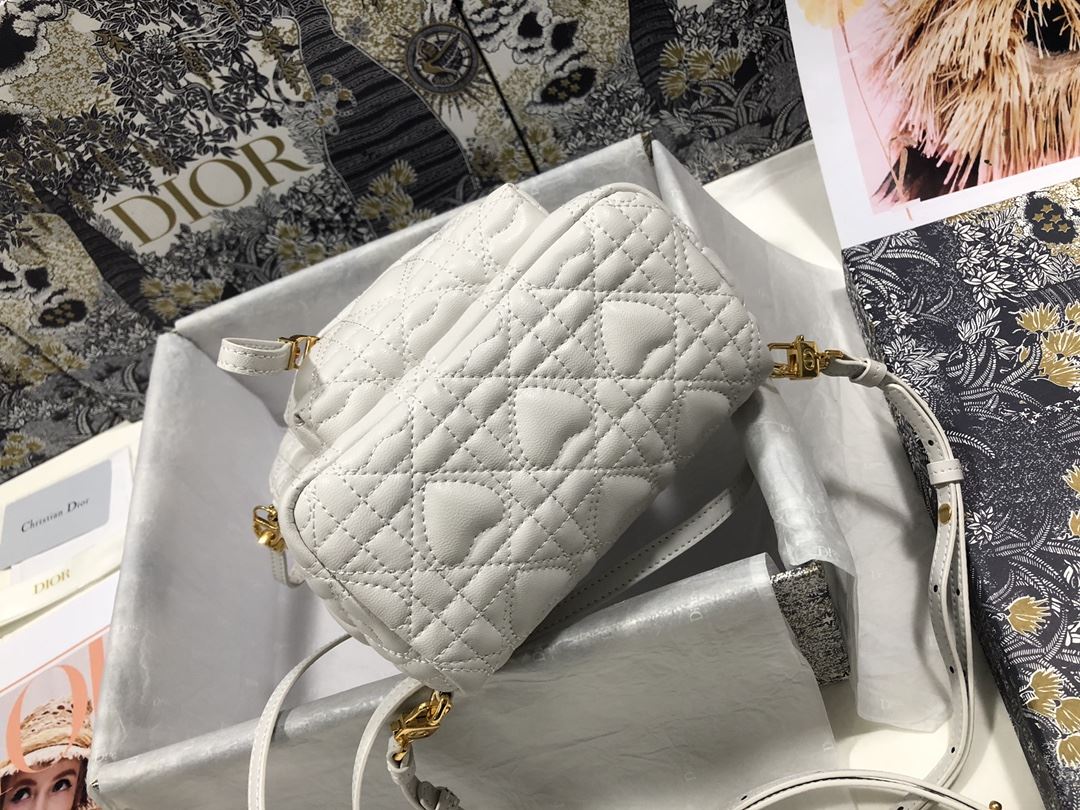 Mini Dior Backpack Heart White/Red Black For Women‎ 8 in/ 21 cm CD1:1High-quality replica