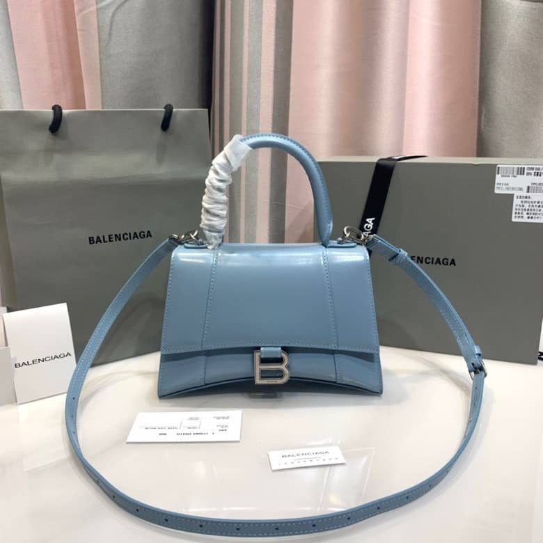 Balenciaga Hourglass Leather Top Handle Replica Bag - Replicaclubs