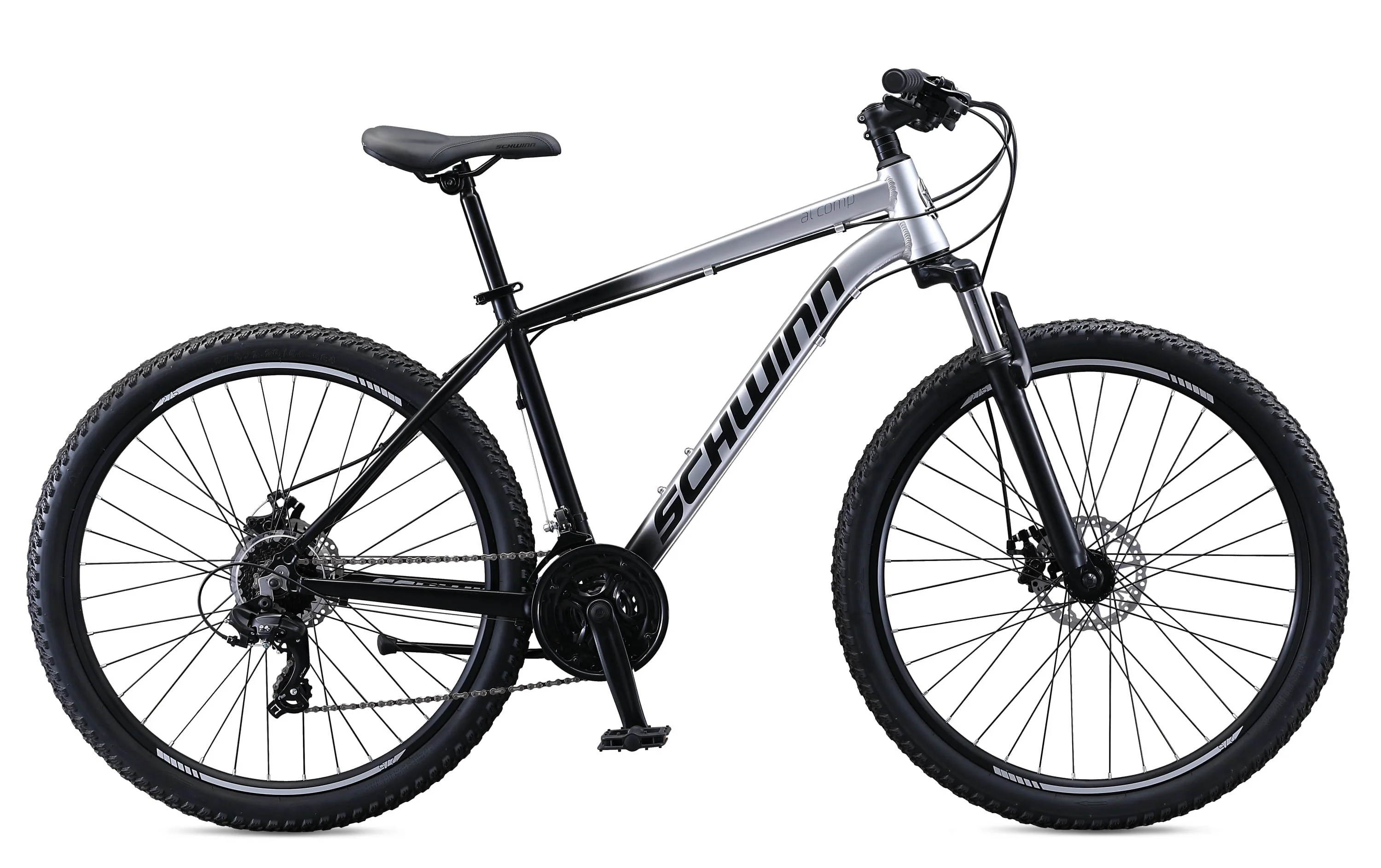 Schwinn AL Comp 27.5 inch Men's Mountain Bike, 21 Speed Adult Bicycle, Grey - Image 8