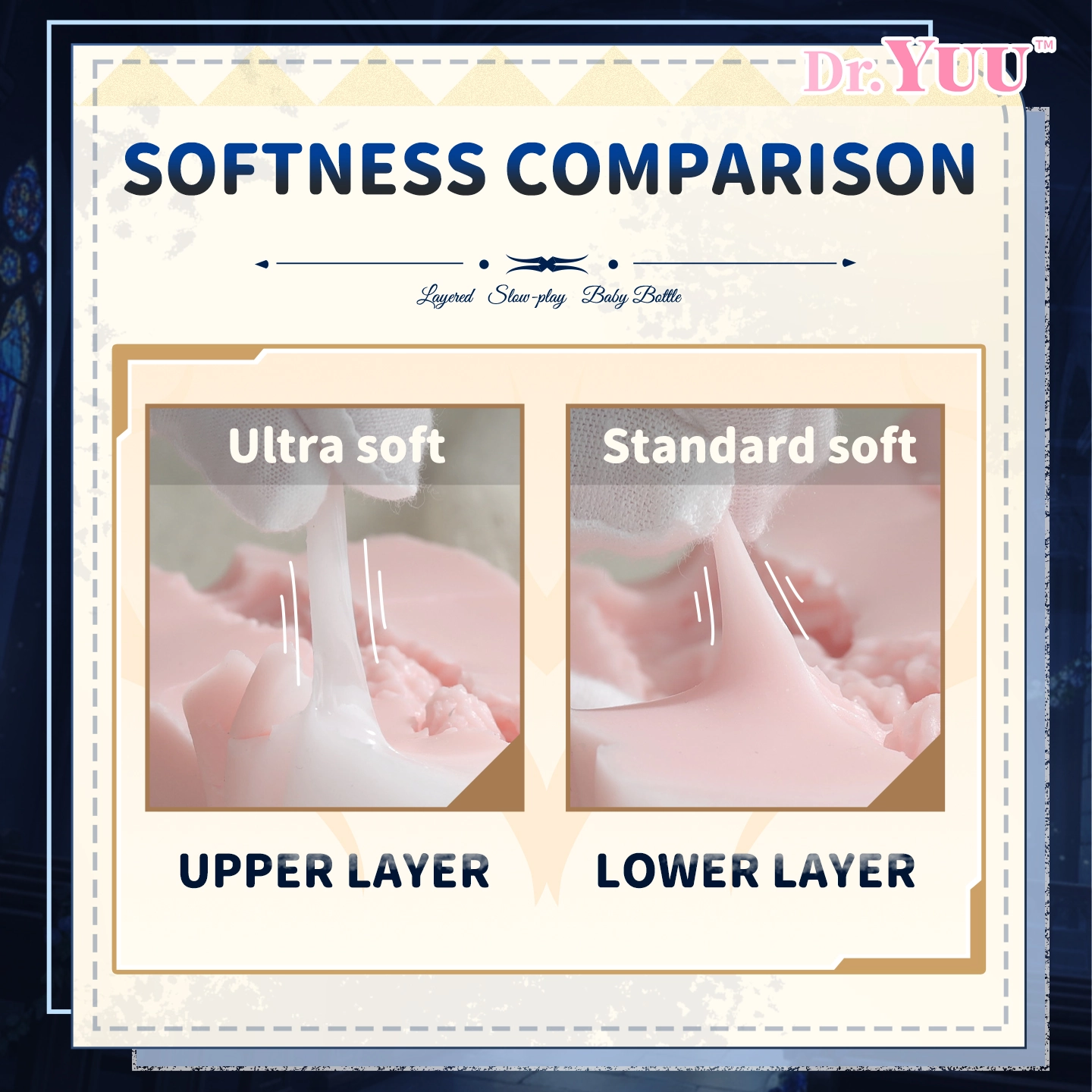 dual softness male masturbator designed for slow play and beginner training