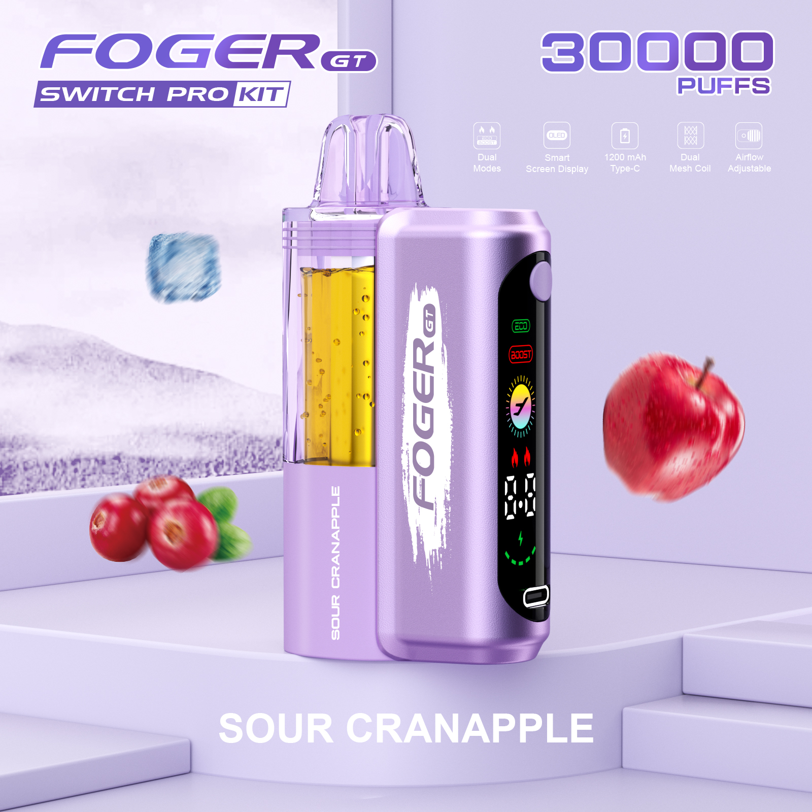 （5 Pack）Foger GT 30000 Puffs Disposable Vape Pod Kit