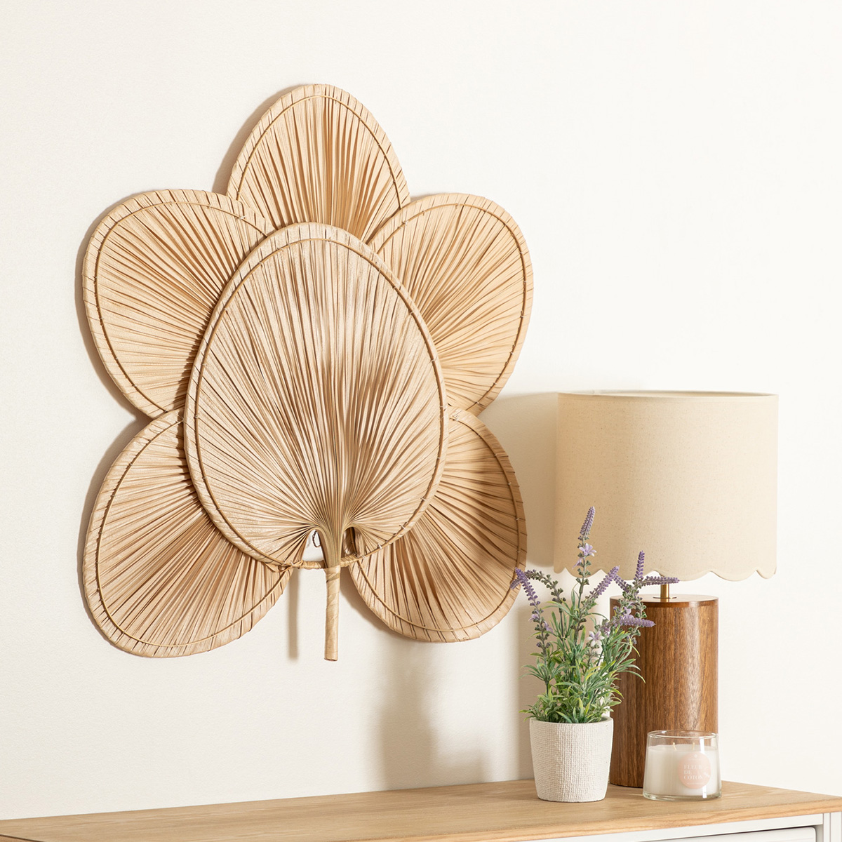 "Selma" wall decoration Bamboo, 70x70 cm