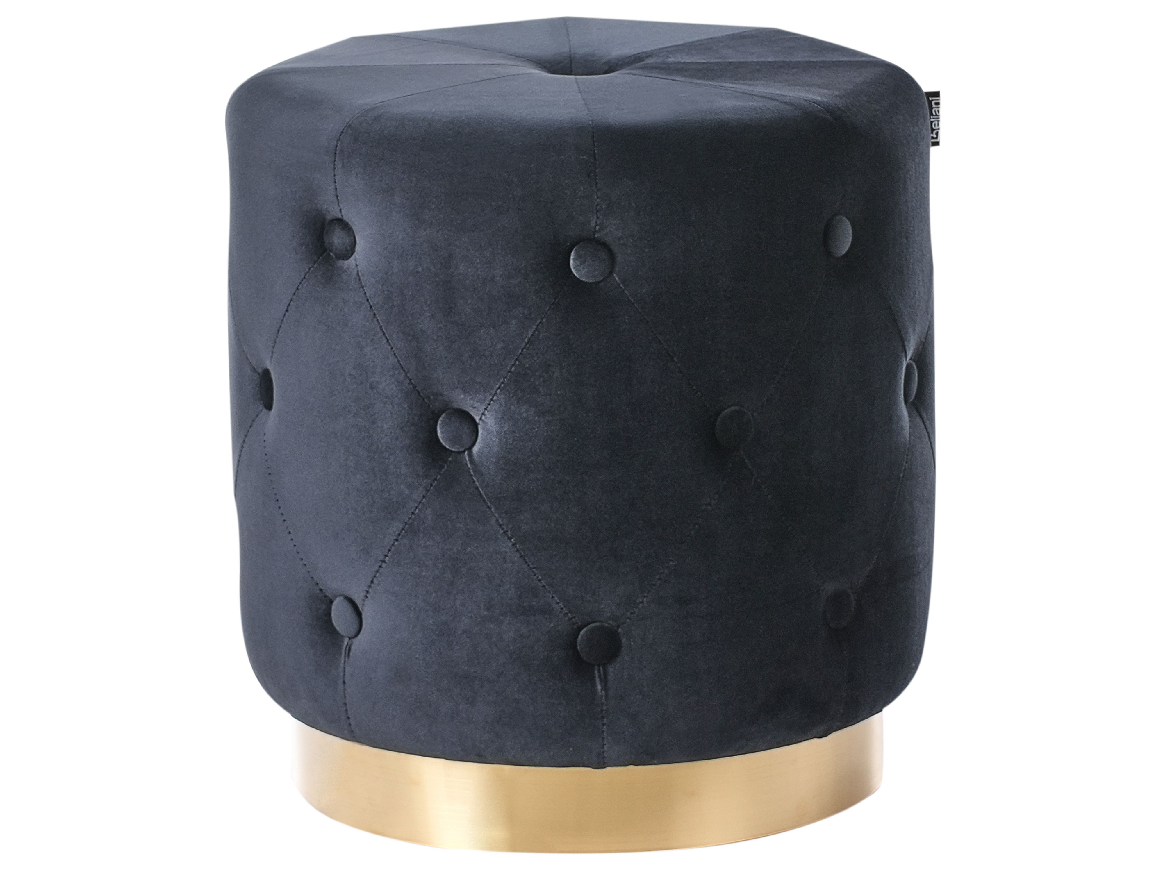Pouffe CARROLLTON Velvet Black