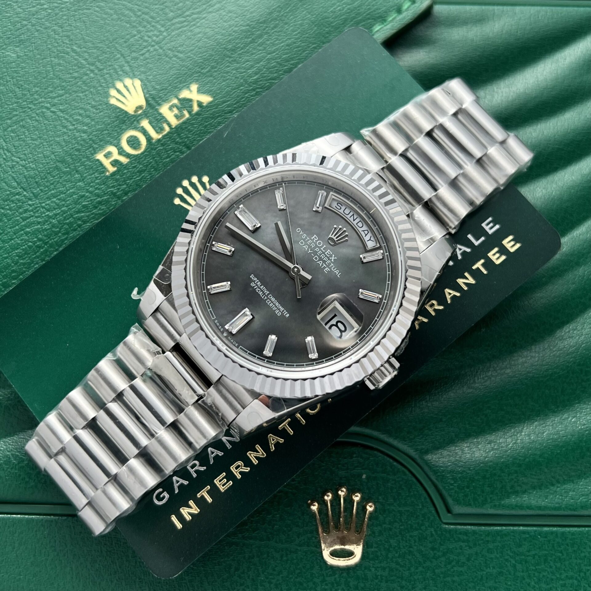 Rolex Replica Watches Day-Date Mother Of Pearl Dial 40mm - Elite Watch Atelier