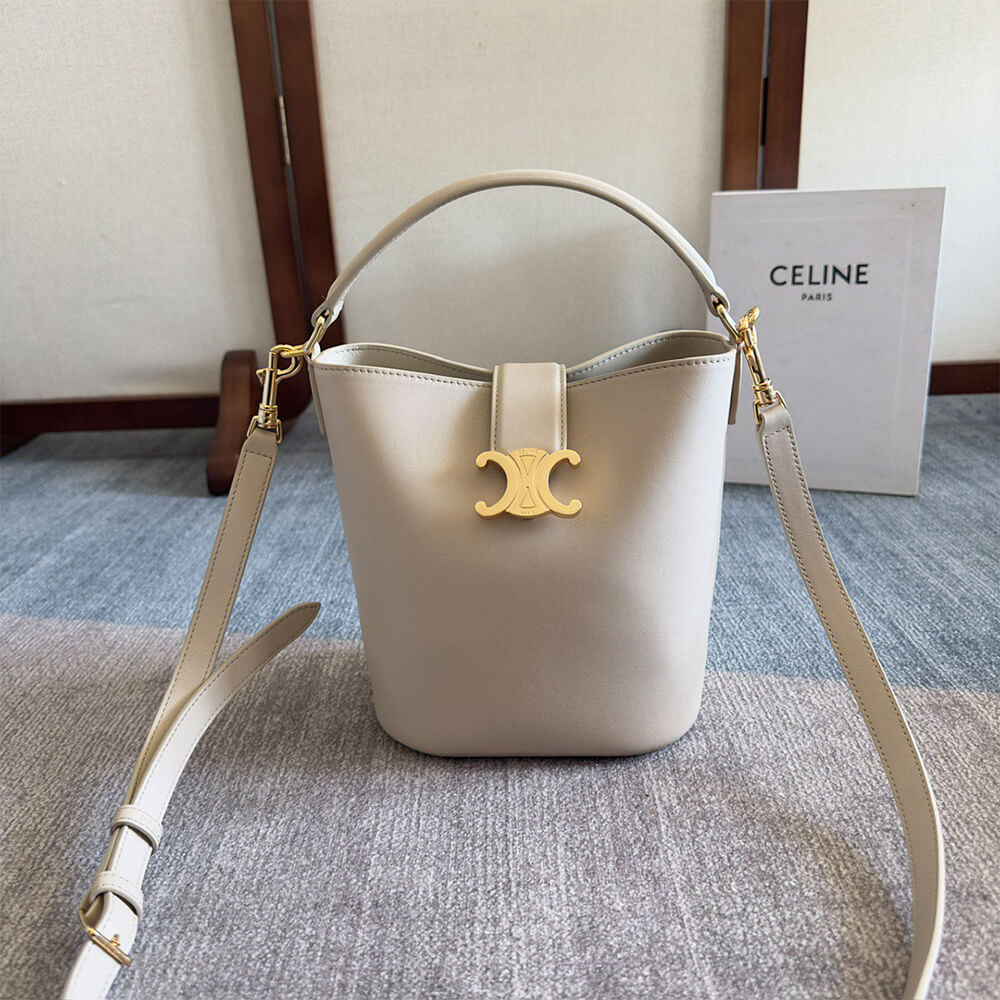 CELINE SMALL BUCKET LOUISE IN SMOOTH CALFSKIN(HIGH-END GRADE)1:1High-quality replica