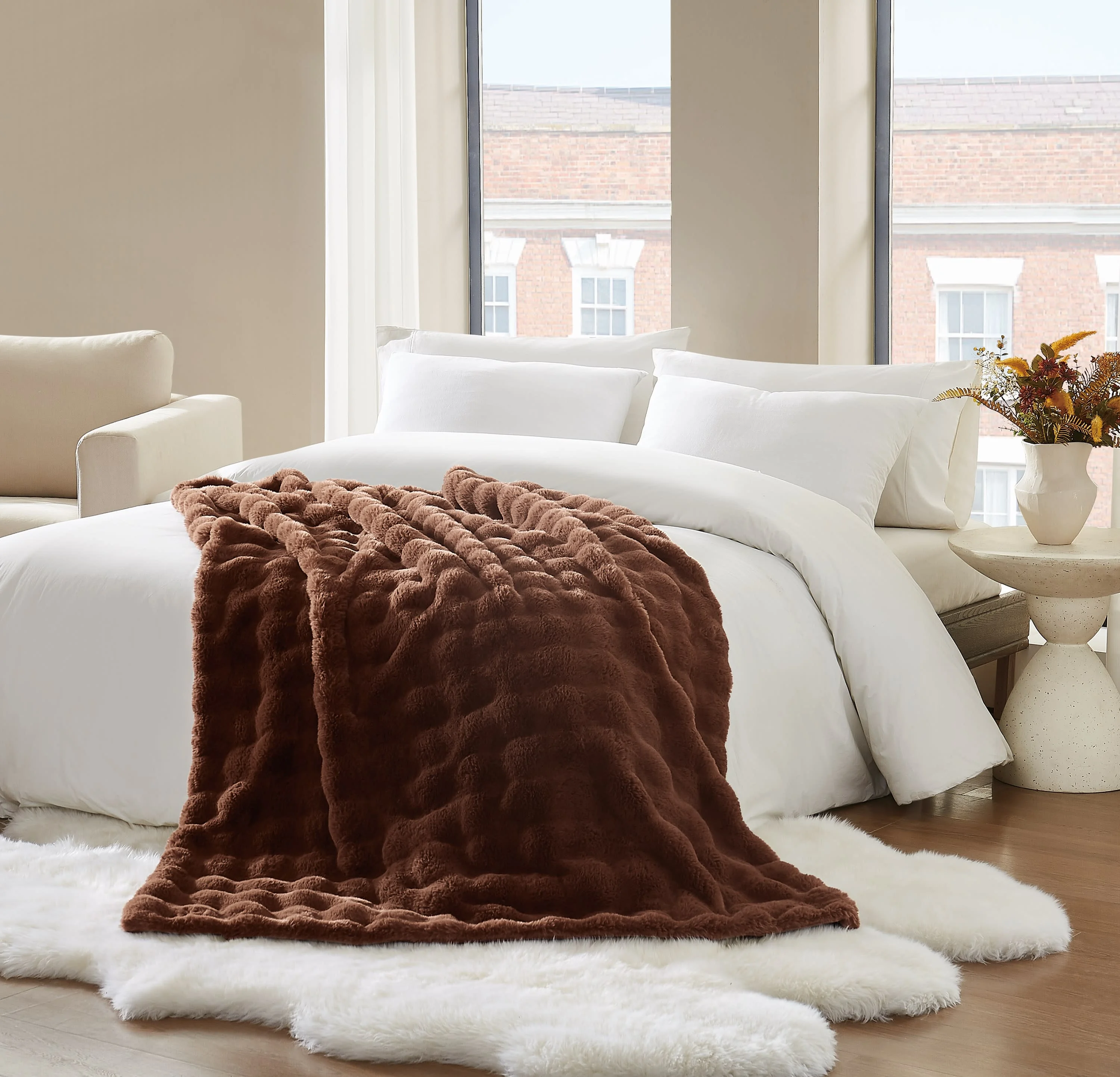 Brooklyn Loom Bubble Faux Fur 100% Microfiber Polyester Twin XL Blanket in Green, All Season, Adult Size, OEKO-TEX Certified - Image 29