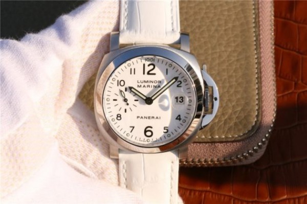 Replica Panerai PAM049 XF White Dial White Leather Strap A7750 - Top club