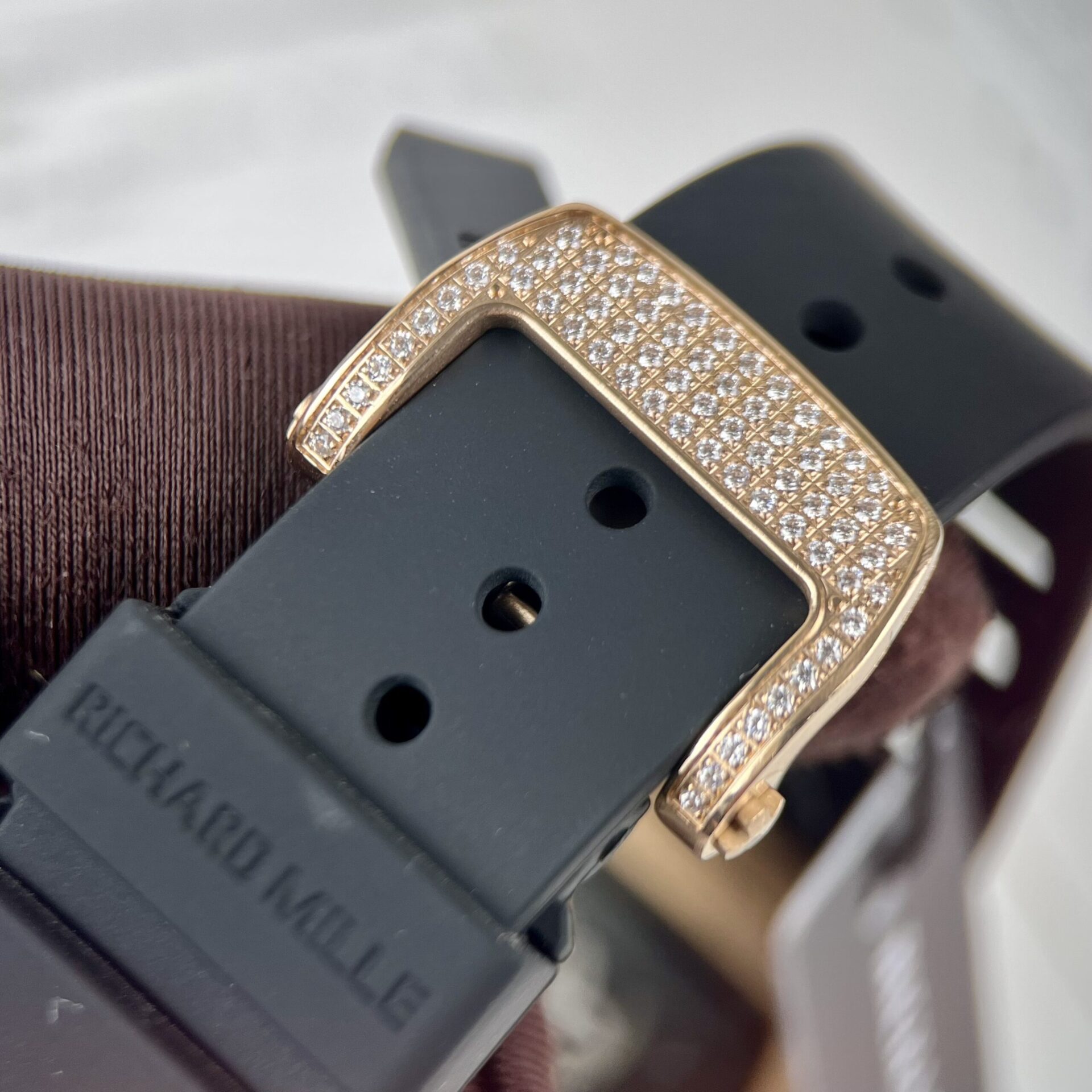 Richard Mille RM51-02 Rose Gold Baguette Replica Watch 40MM - Top club