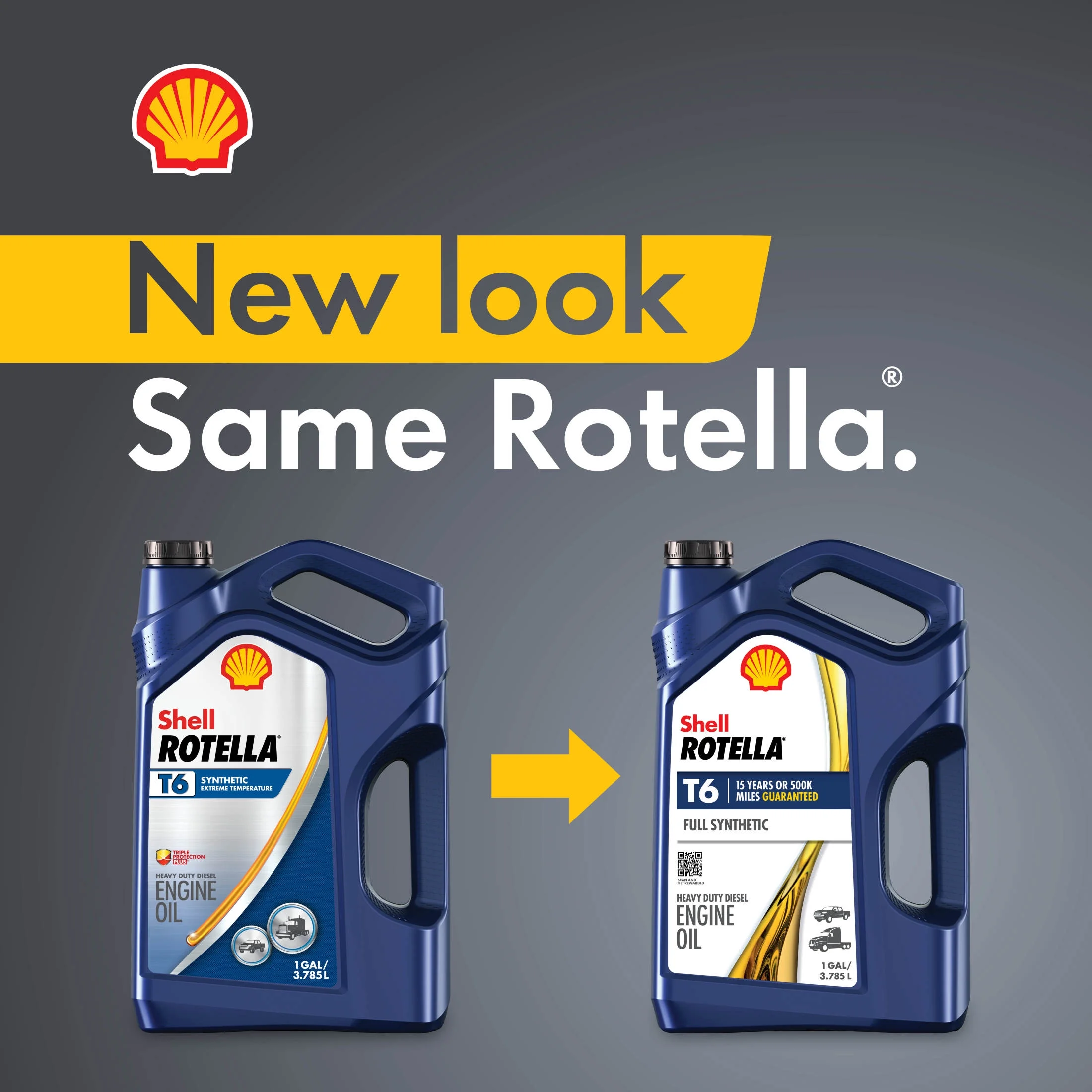 (3 pack) Shell Rotella T6 Full Synthetic 15W-40 Motor Oil, 1 Gallon (3 Pack) - Image 5