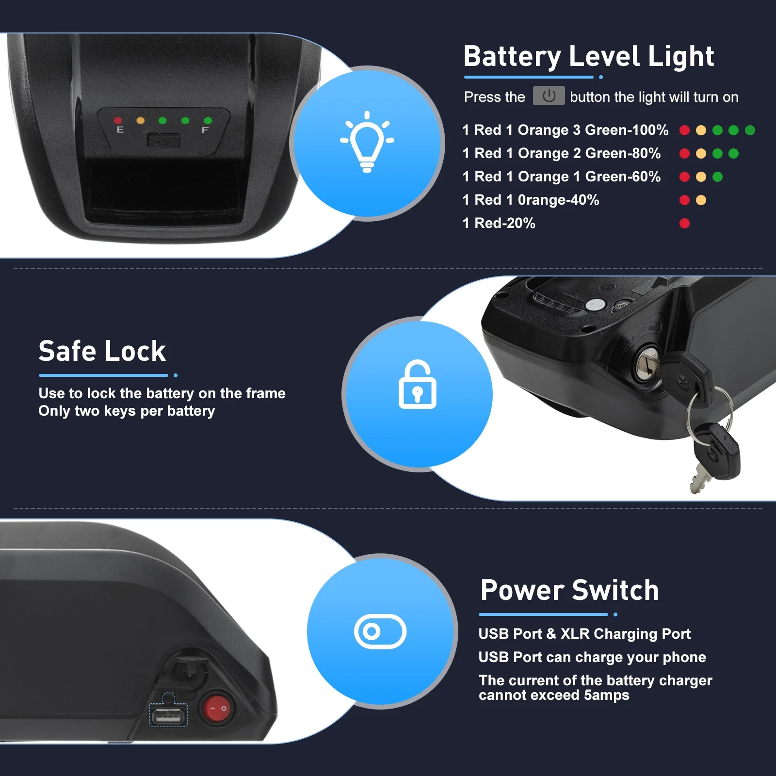 4Pin 36V 20AH Battery Electric Scooter Battery 750W 36V Ebike Battery for Adult Electric Bike Motor - Image 9