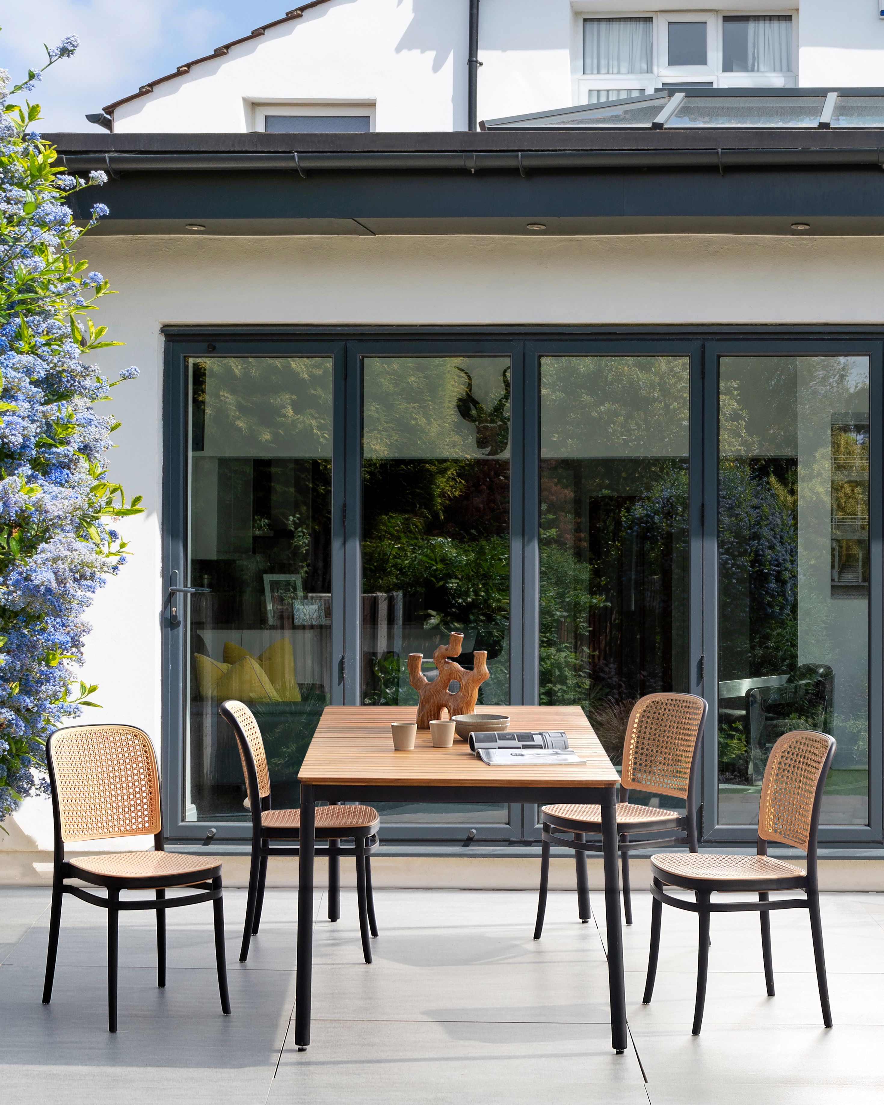 Set of 4 Garden Chairs PLOSE Beige