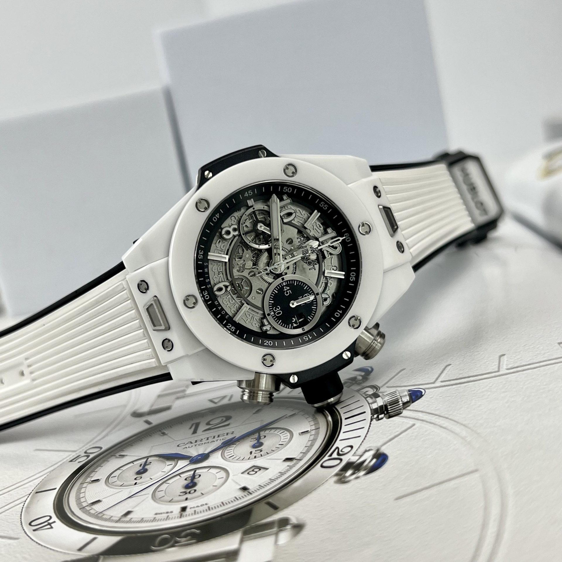 Hublot Replica 11 Watch Big Bang Unico White Ceramic Factory BBF 42mm - Elite Watch Atelier