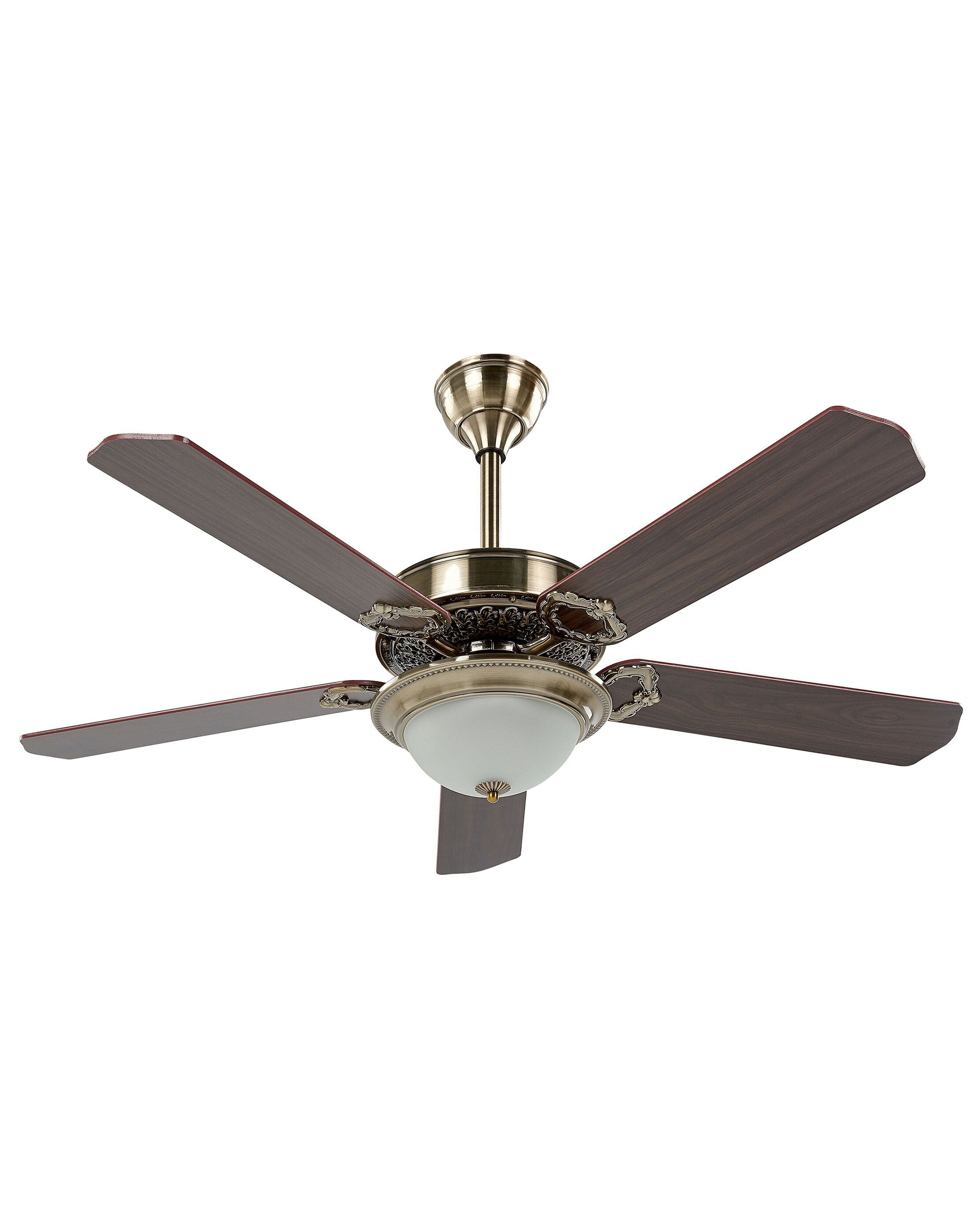 Ceiling Fan with Light BEGEJ with Remote LED Dark Brown