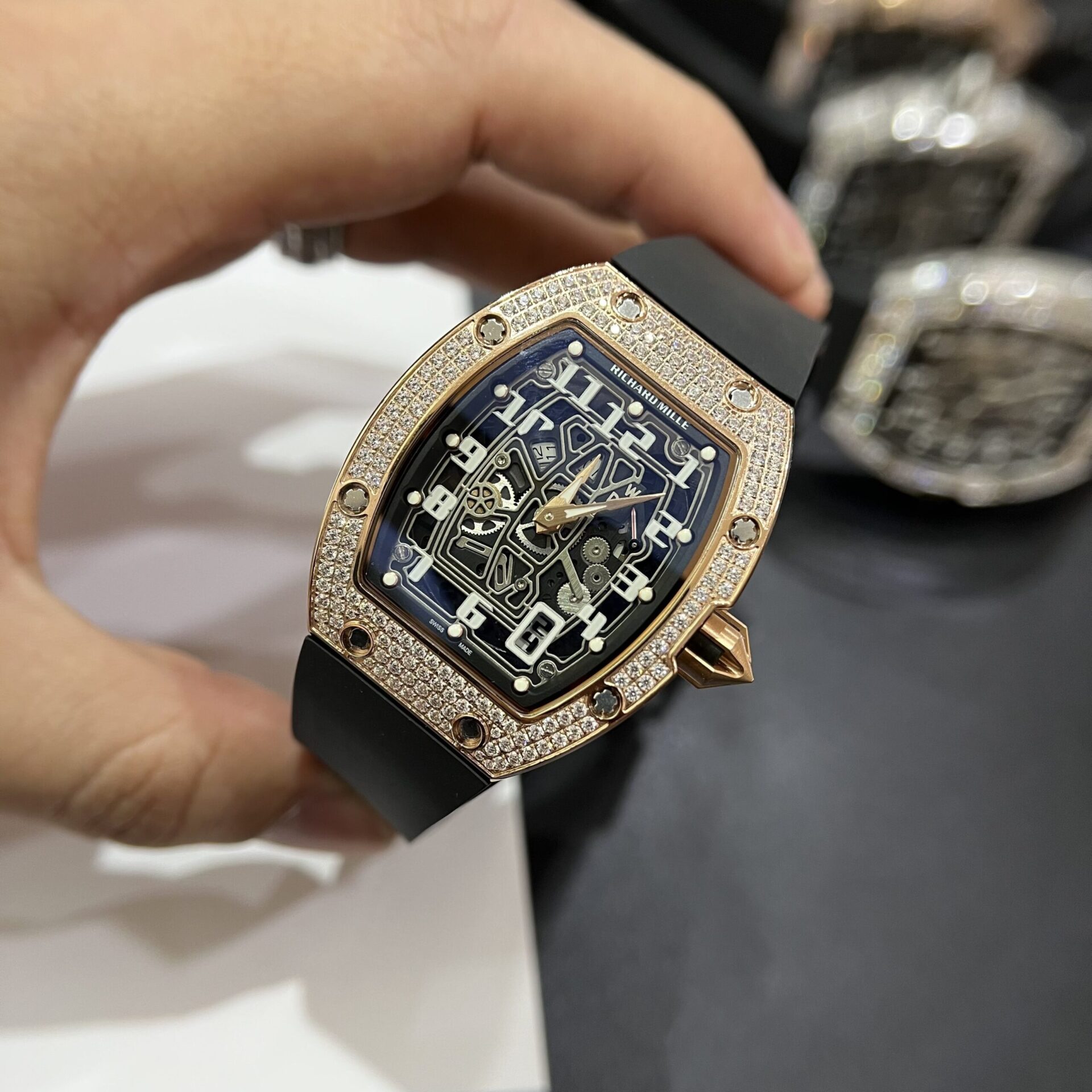 Richard Mille RM67-01 Replica Watch Rose Gold Rubber Strap 40mm - Elite Watch Atelier