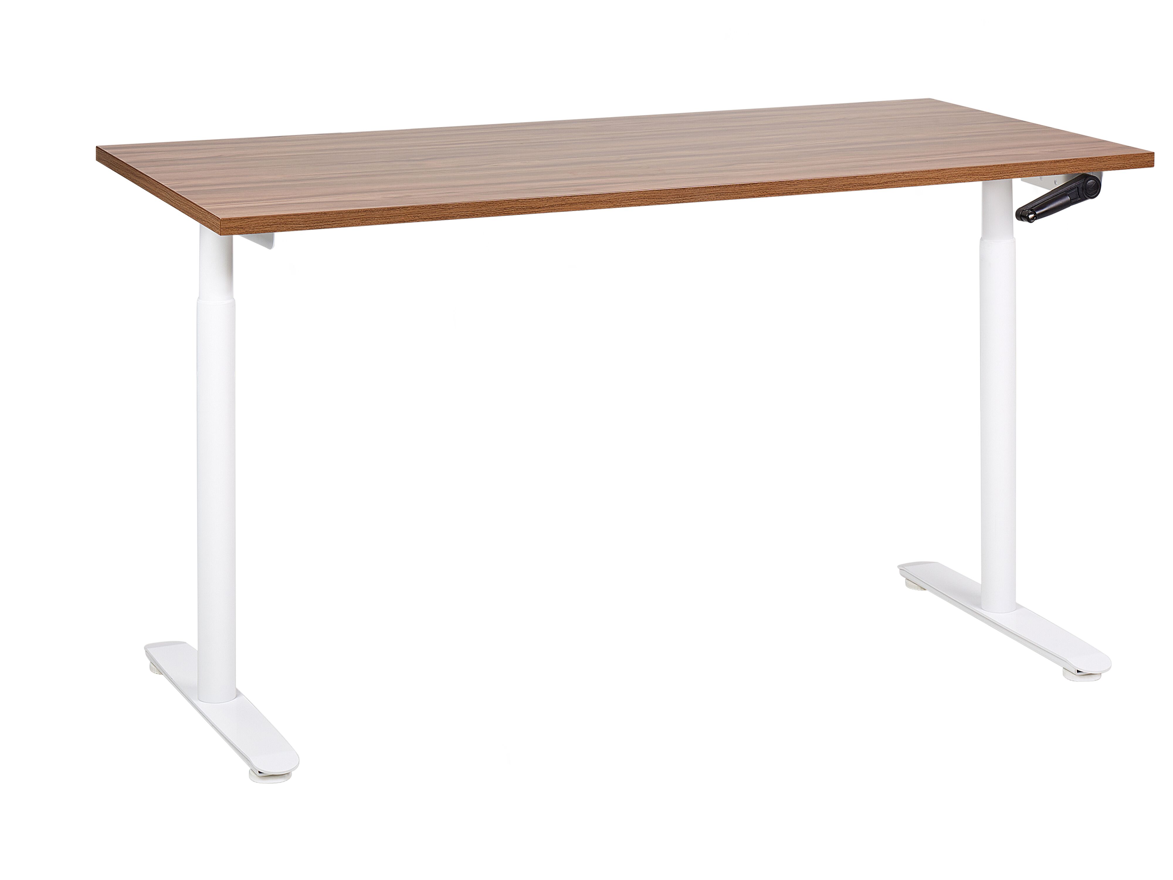 Manual Adjustable Standing Desk DESTINAS Brown/ White 160 cm 72 cm